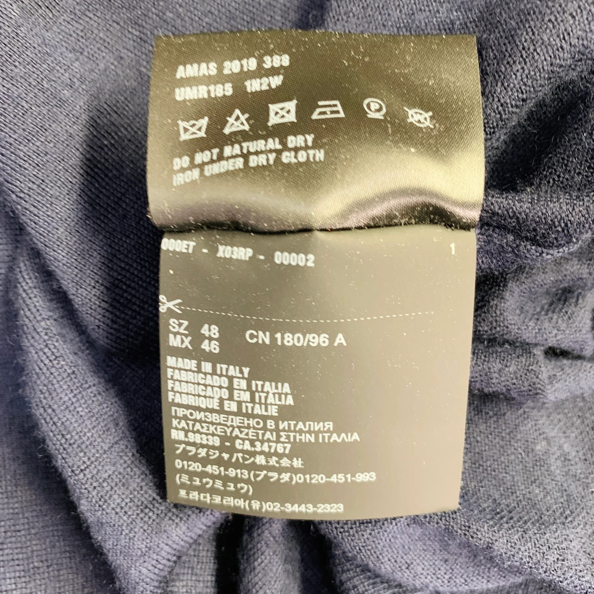 PRADA Size S Navy Knit Cashmere Turtleneck Long Sleeve Pullover - Image 7