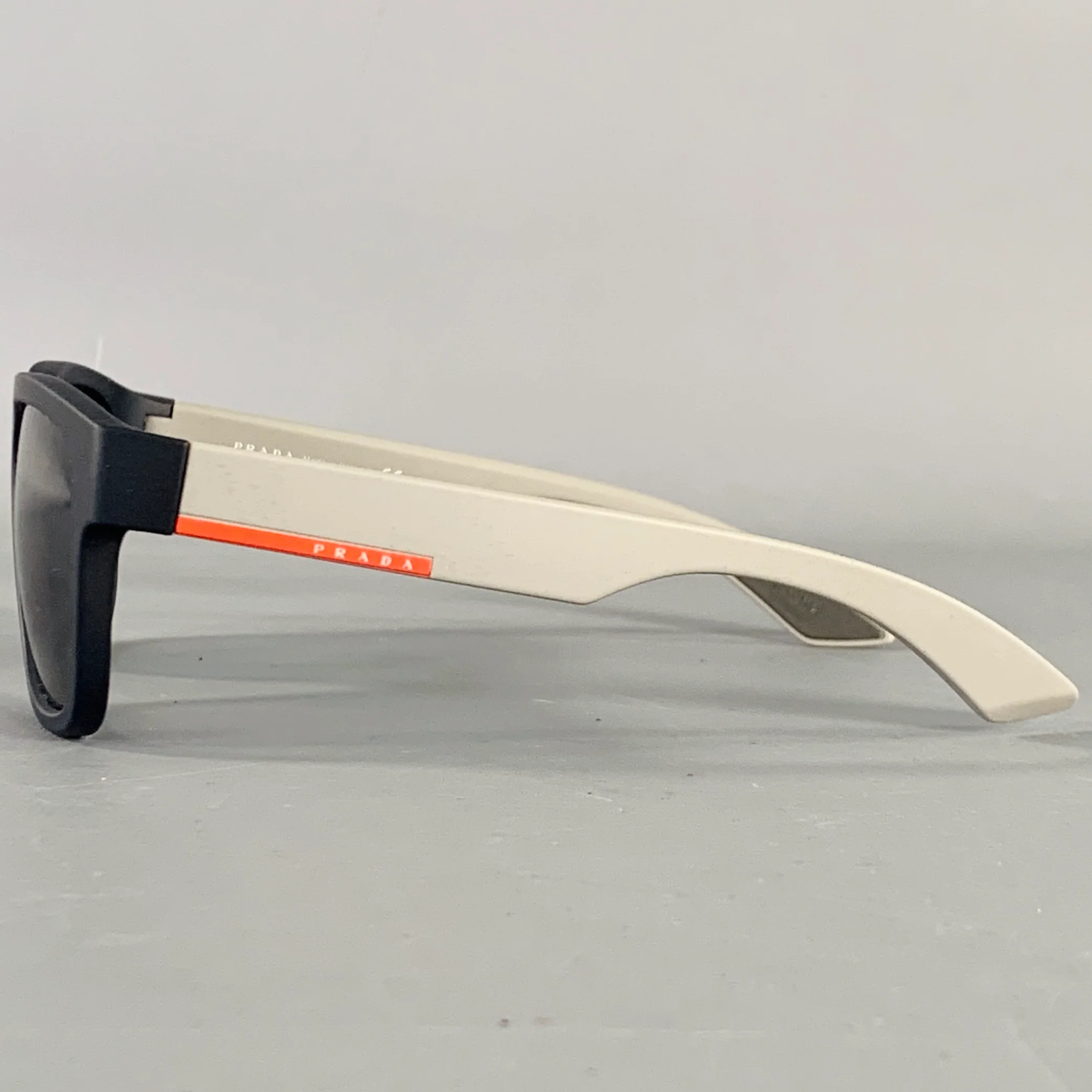 PRADA SPORT Black Grey Red Acetate Sunglasses - Image 4