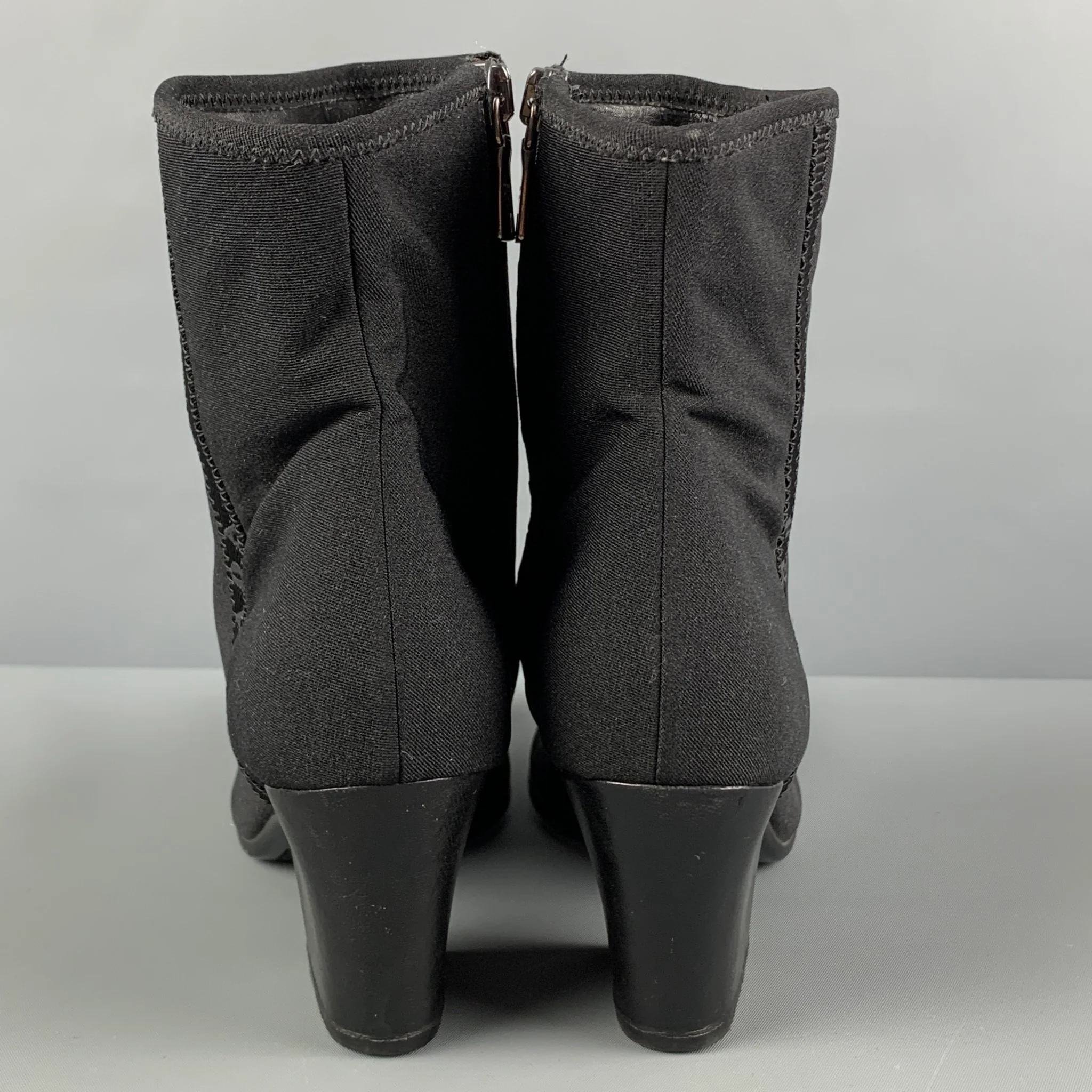 PRADA SPORT Size 8 Black Nylon Ankle Boots - Image 5