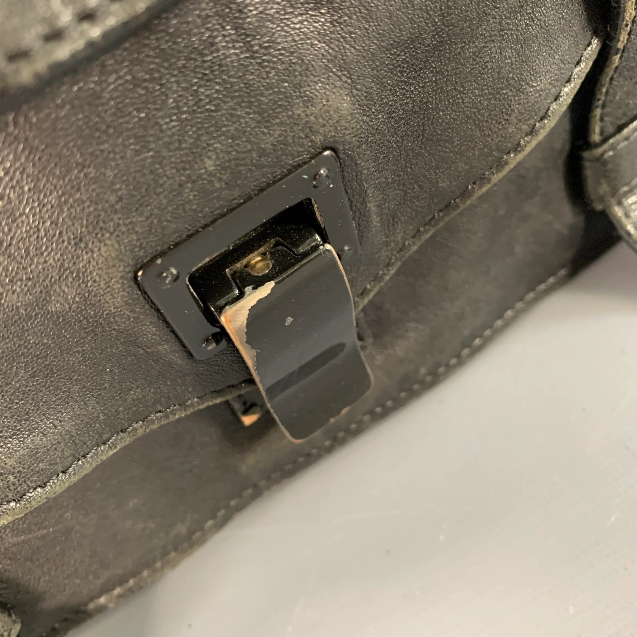 PROENZA SCHOULER PS1 Medium Black Leather Satchel Handbag - Image 8