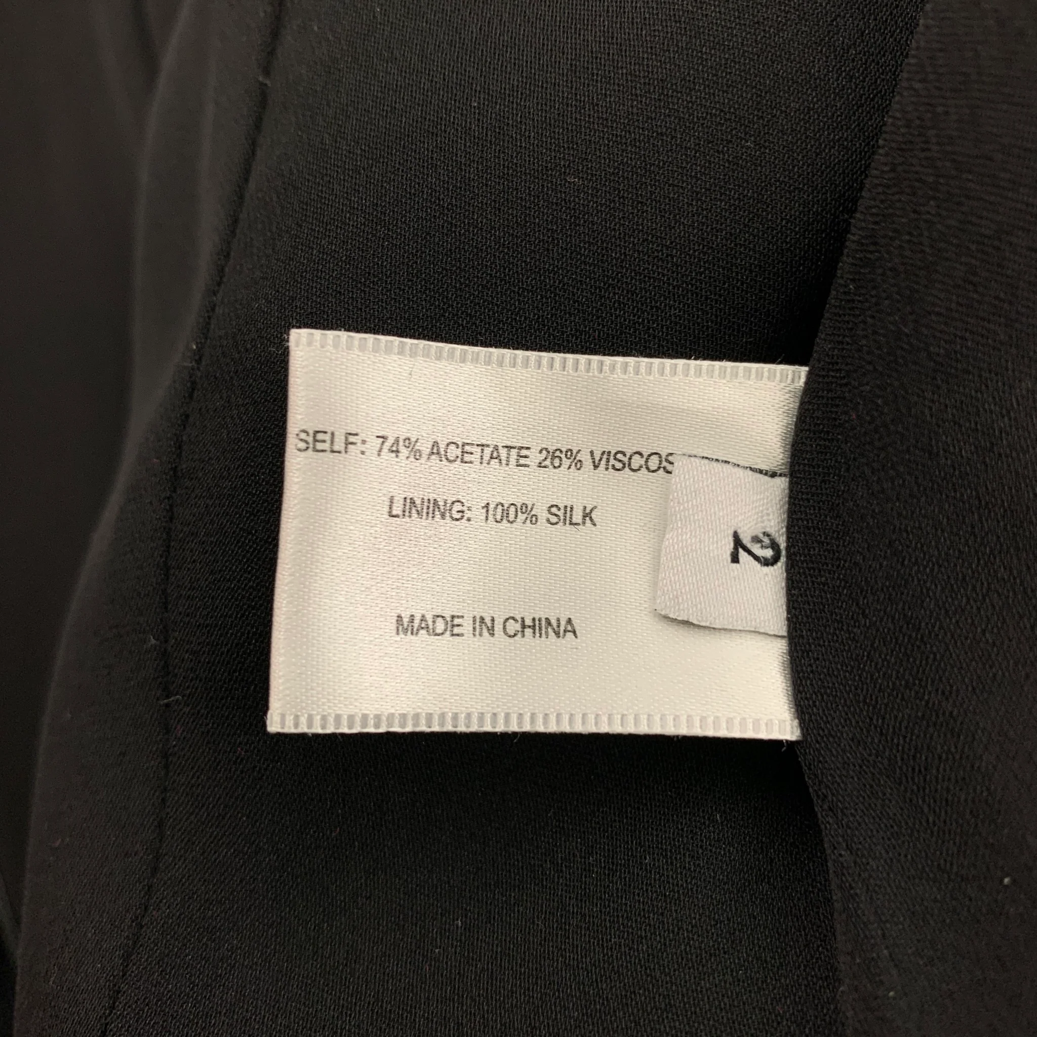 PROENZA SCHOULER Size 2 Black Acetate Viscose A-Line Dress - Image 4