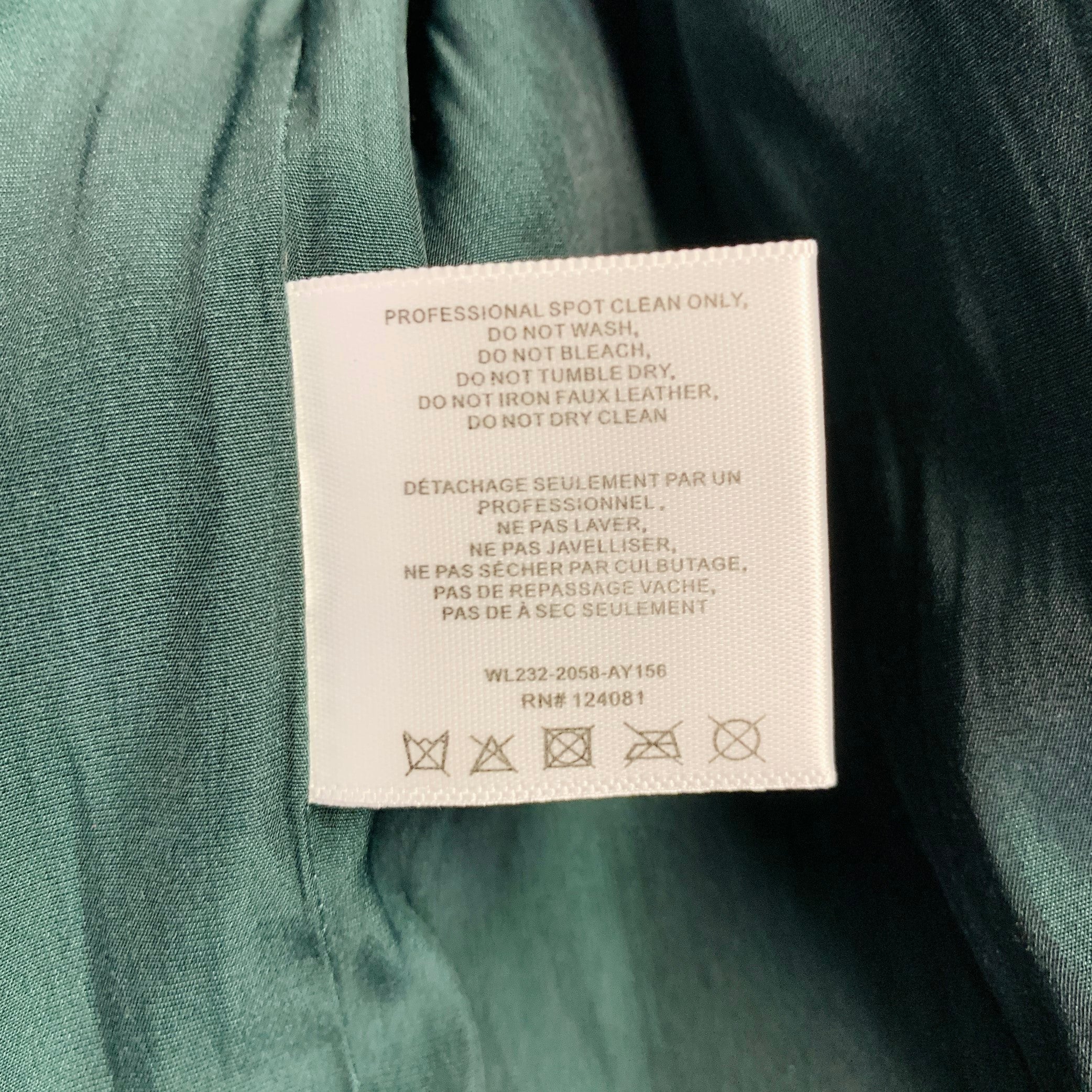 PROENZA SCHOULER Size 2 Green Polyurethane Cropped Vinyl Jacket - Image 7