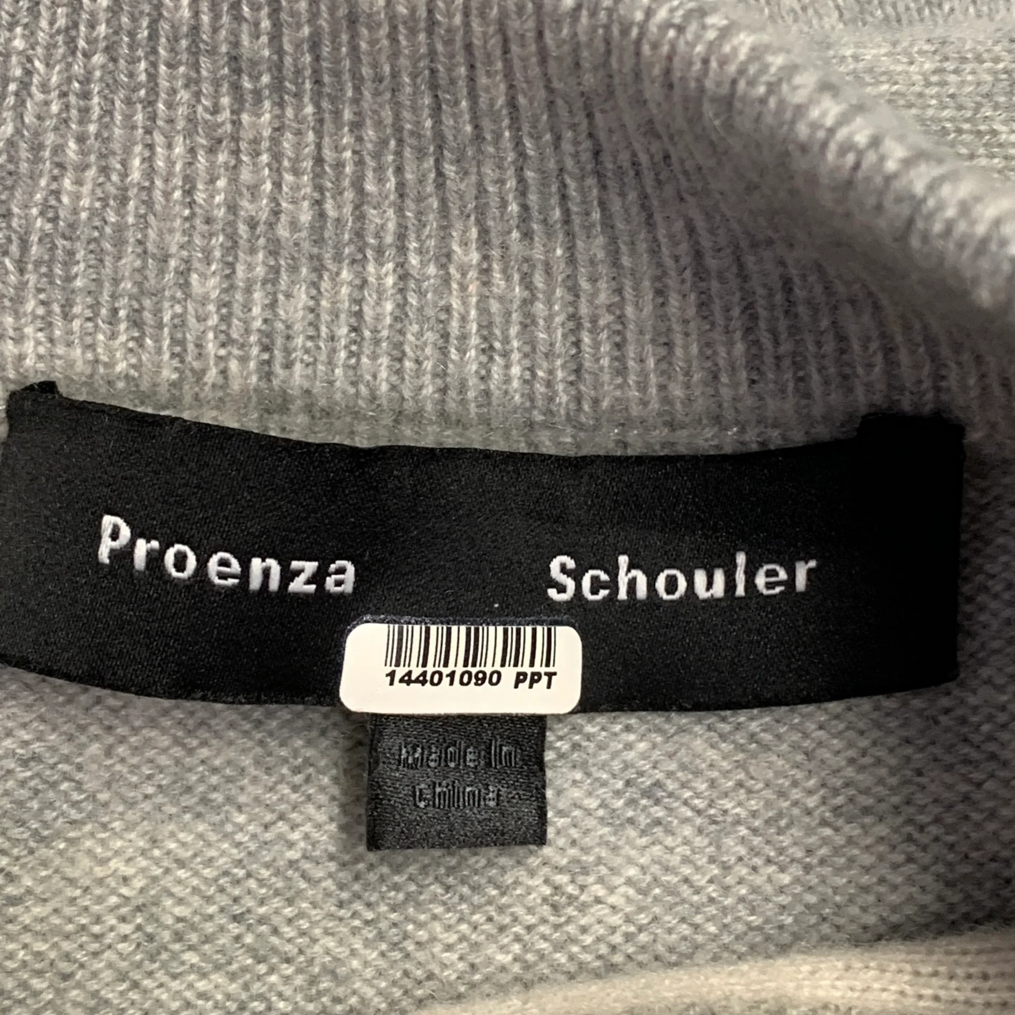 PROENZA SCHOULER Size XS Heather Grey Cashmere Blend Crew Neck Large Pockets Pullover - Image 11