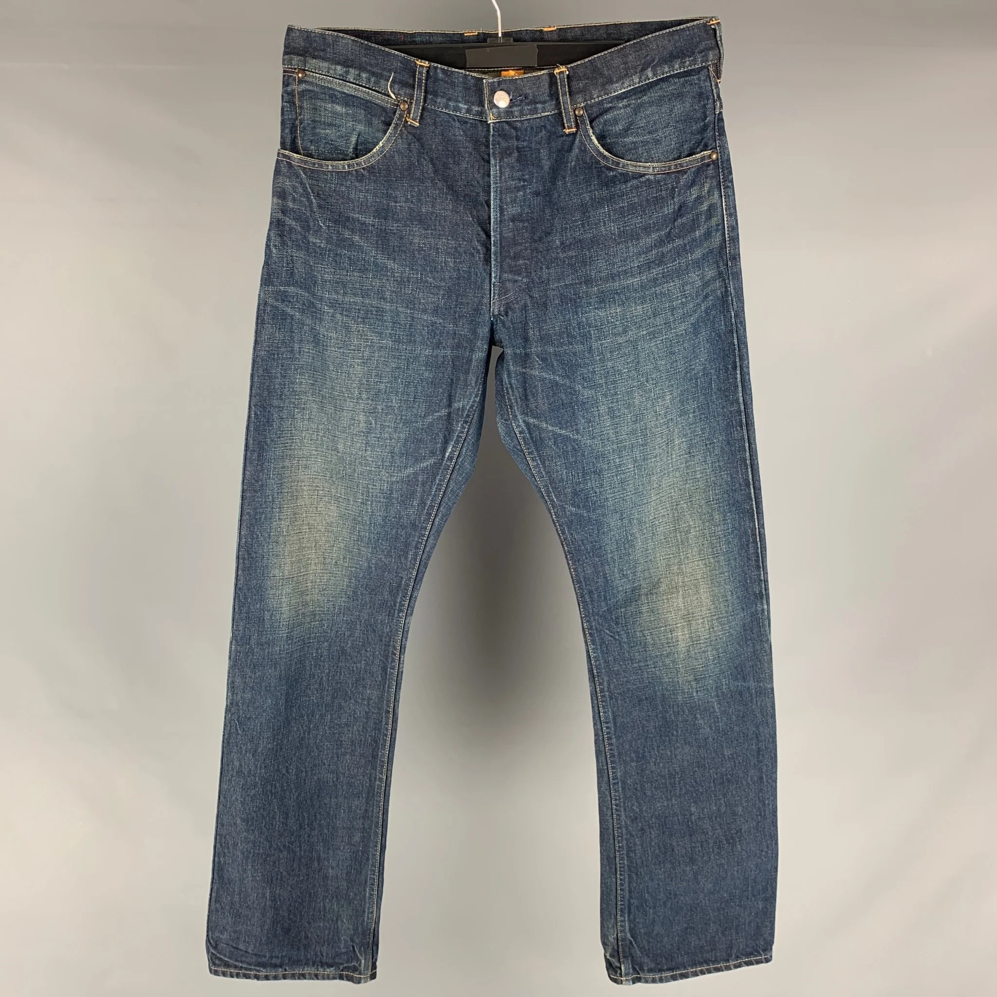 PROJECT 5 EP Size 32 Blue Distressed Cotton Jeans