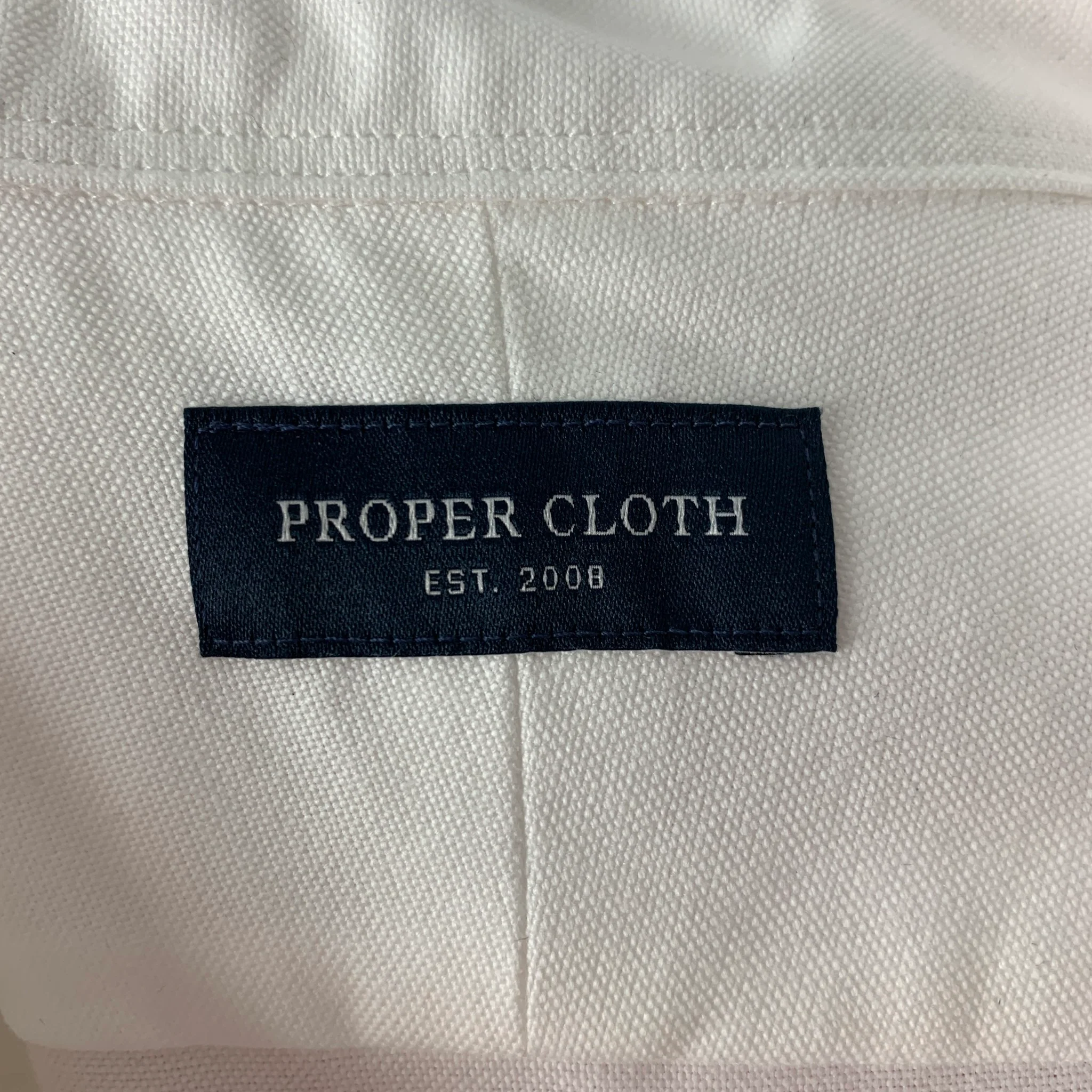 PROPER CLOTH Size XXL White Solid Cotton Button Down Long Sleeve Shirt - Image 4