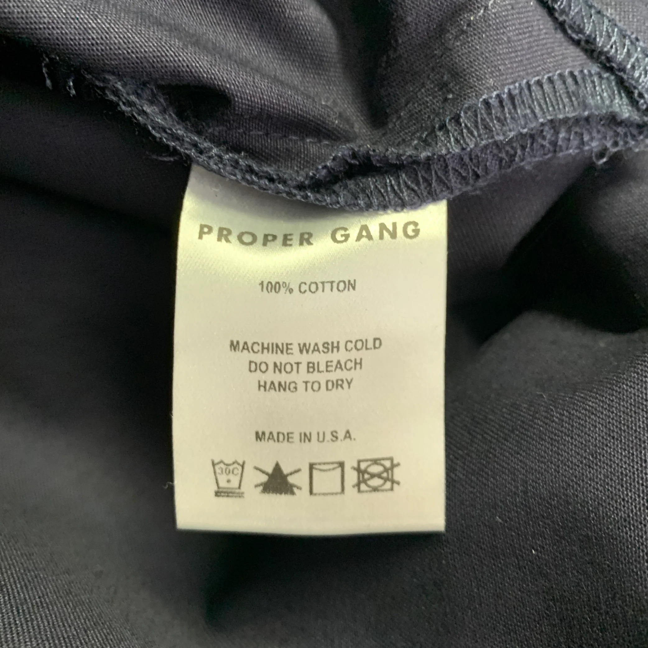PROPER GANG Size S Navy Cotton Pullover Blouse - Image 7