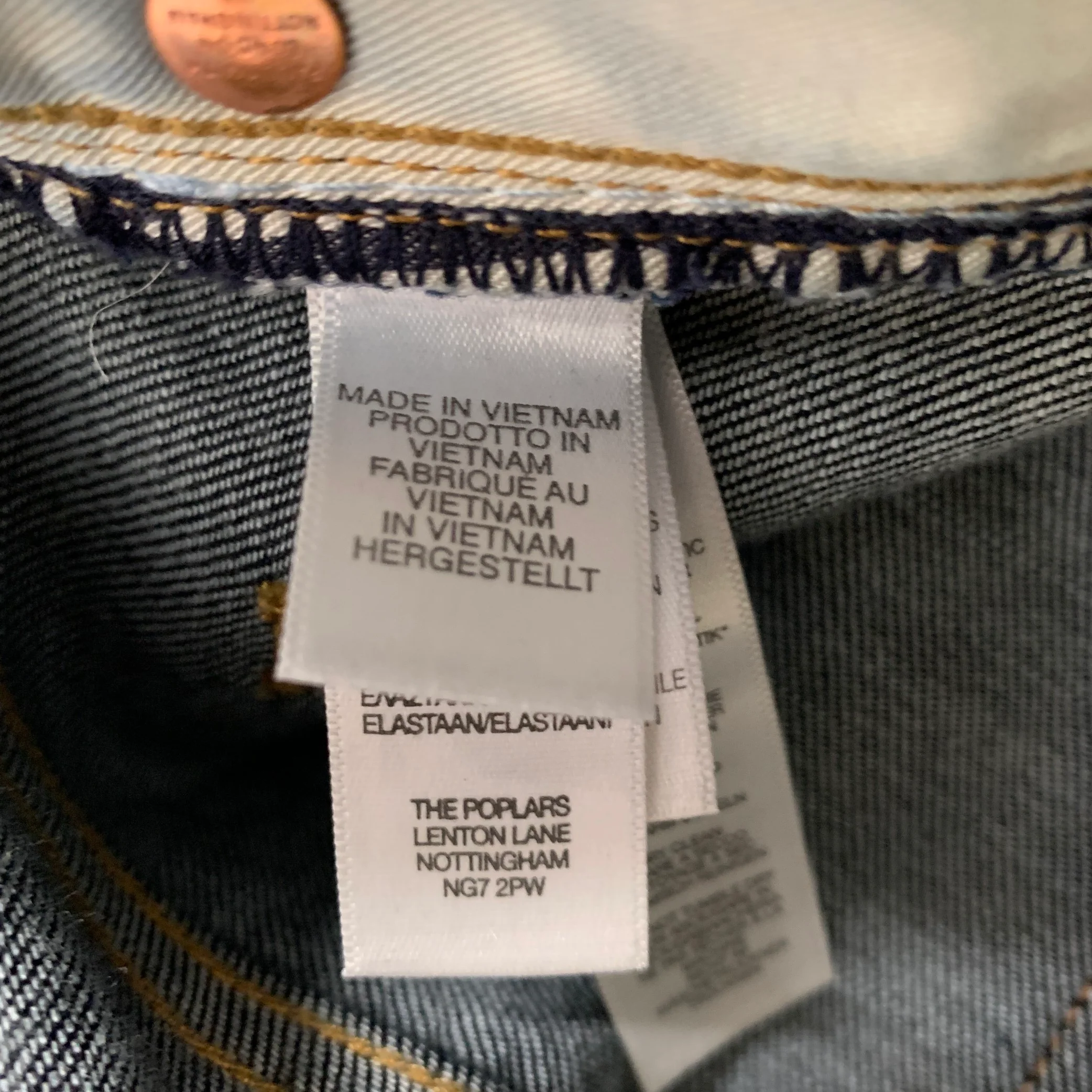 PS by PAUL SMITH Size 31 Indigo Contrast Stitch Cotton Blend Straight Jeans - Image 6