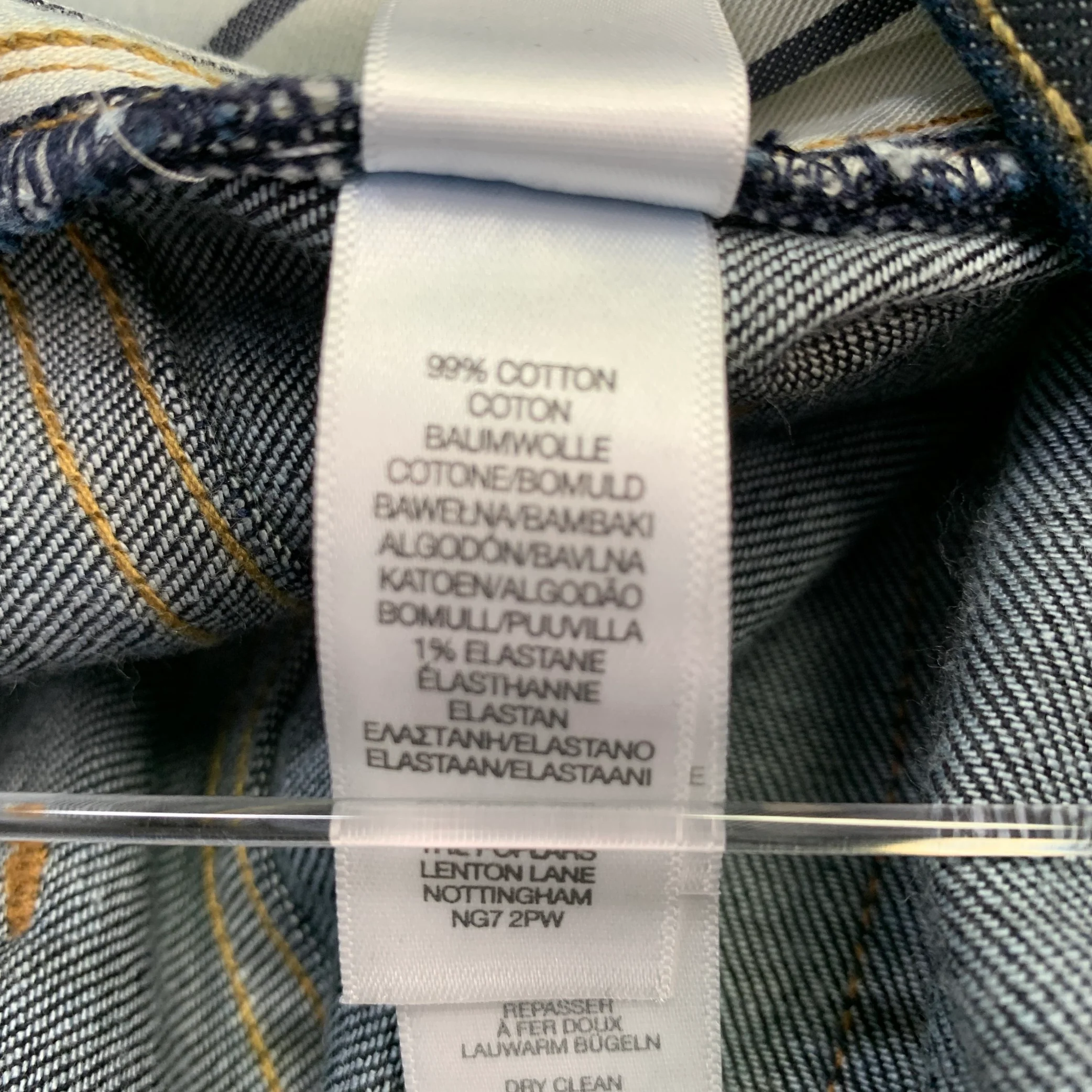PS by PAUL SMITH Size 31 Indigo Contrast Stitch Cotton Blend Straight Jeans - Image 7