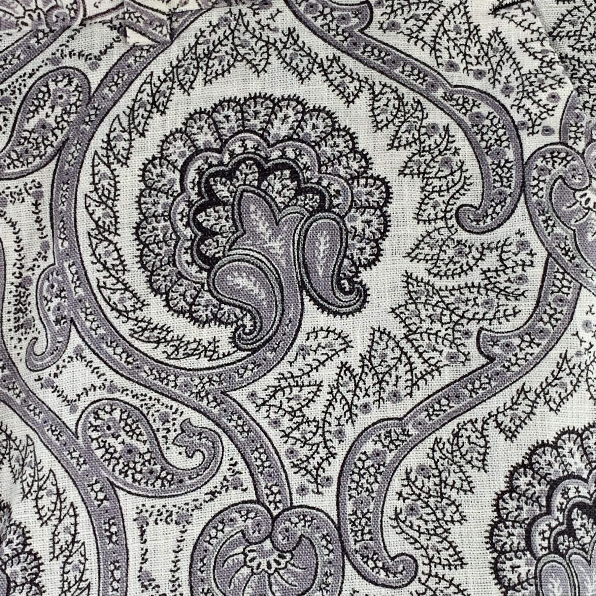 PS by PAUL SMITH Size 32 White Black Paisley Linen Flat Front Dress Pants - Image 2
