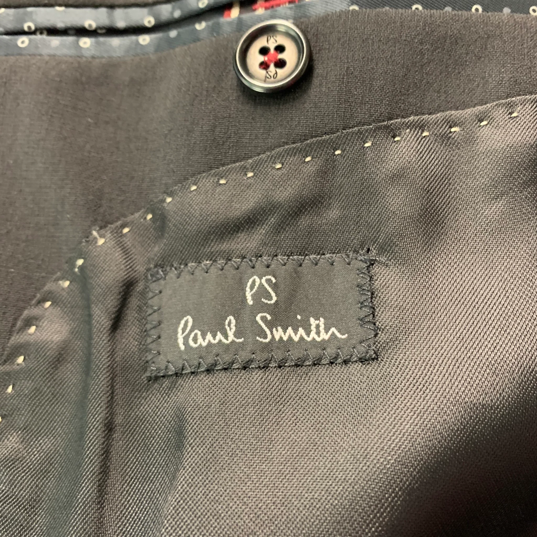PS by PAUL SMITH Size 42 Black Charcoal Wool Elastane Sport Coat - Image 4