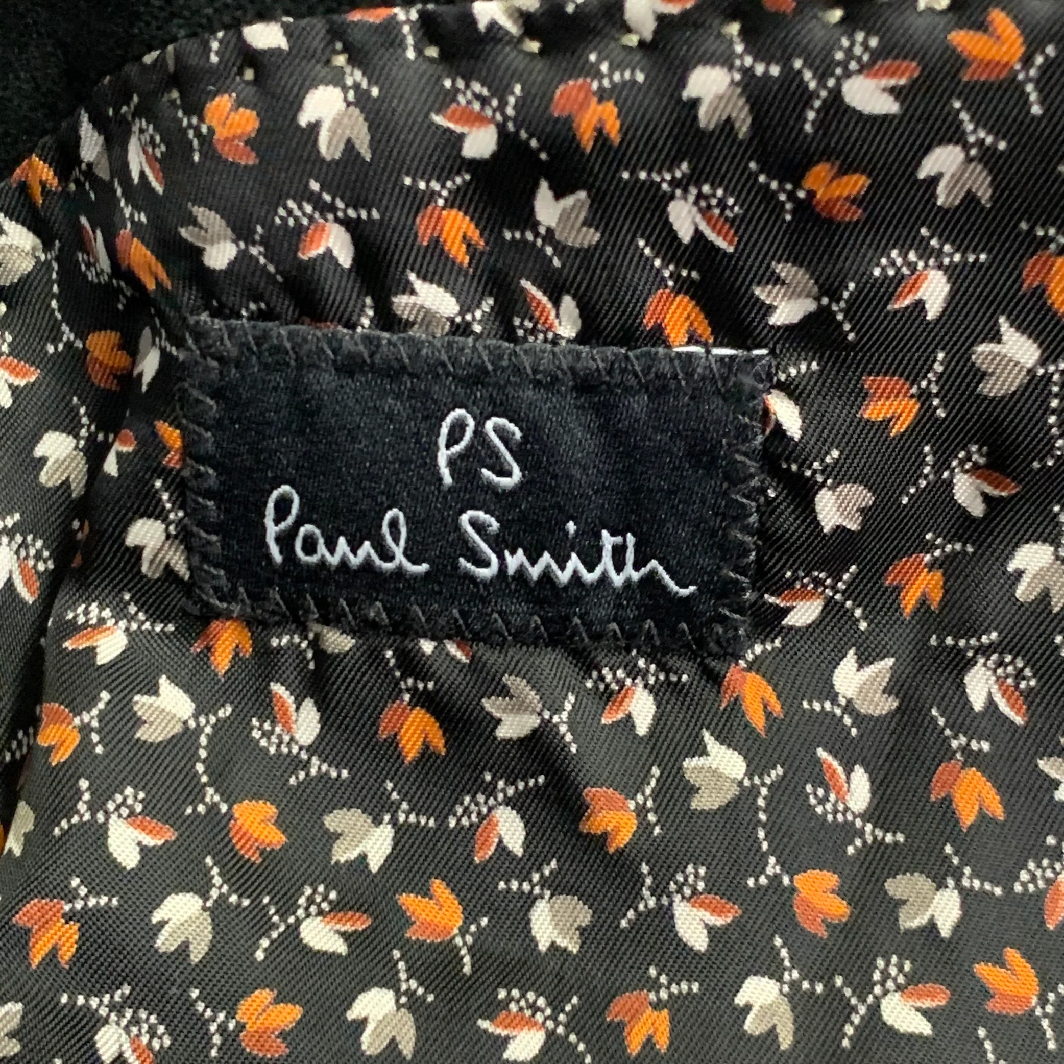 PS by PAUL SMITH Size 42 Black Velvet Cotton Notch Lapel Sport Coat - Image 6