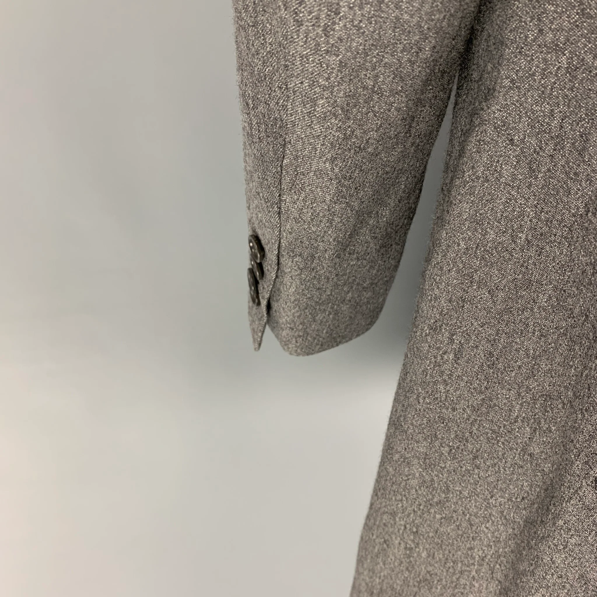 PS by PAUL SMITH Size 42 Grey Wool Hidden Placket Coat - Image 4