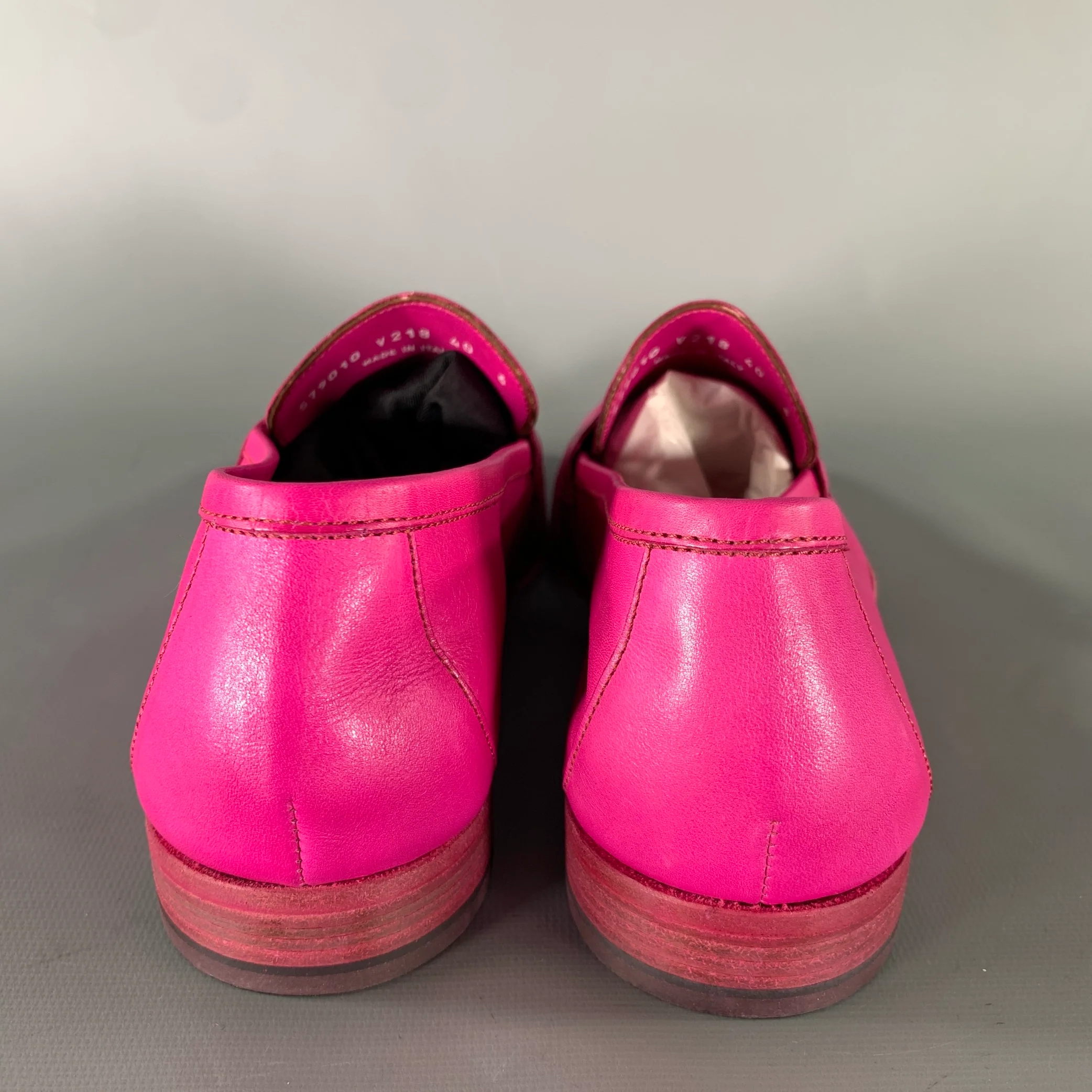 PS by PAUL SMITH Size 7 Pink Leather Slip On Loafers - Image 3