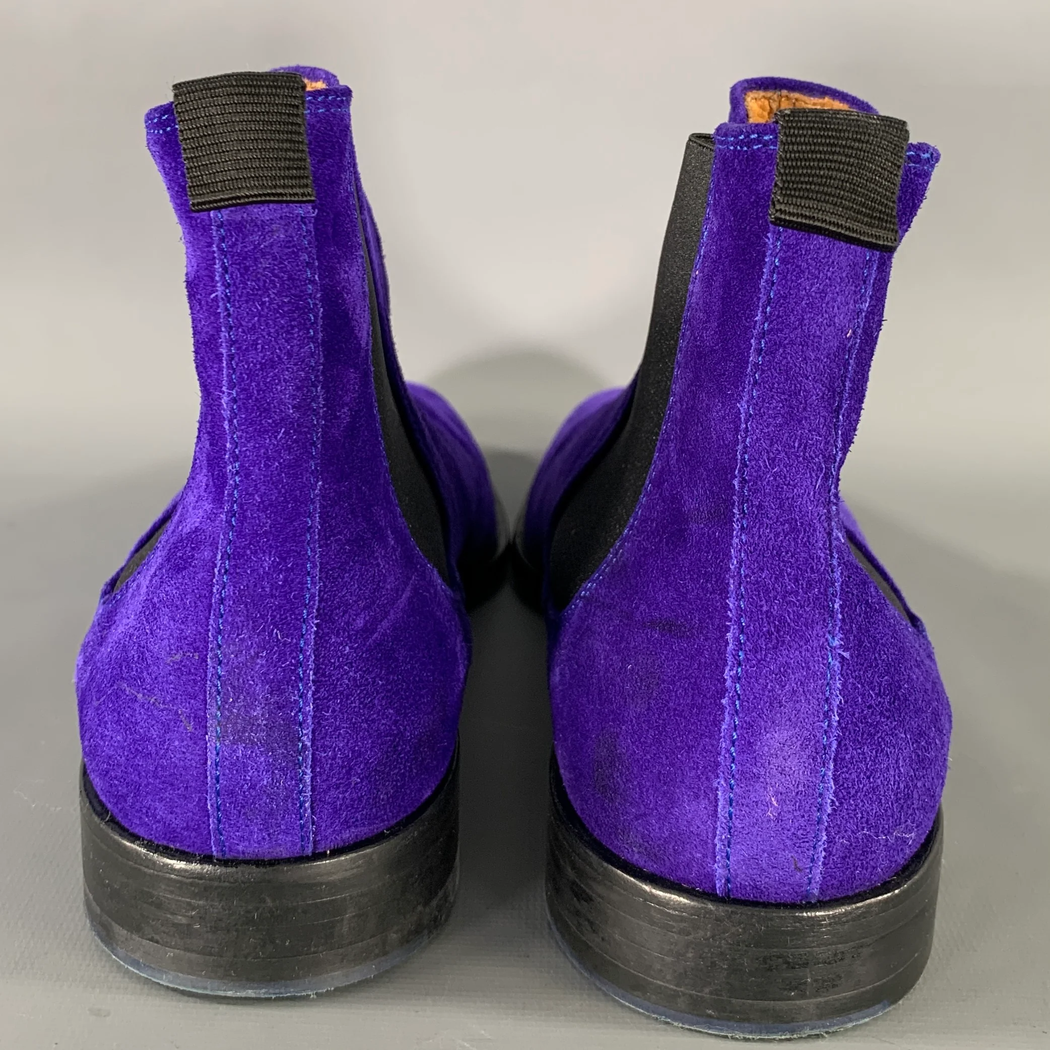 PS by PAUL SMITH Size 7 Purple Black Textured Leather Pull On Boots - Image 3