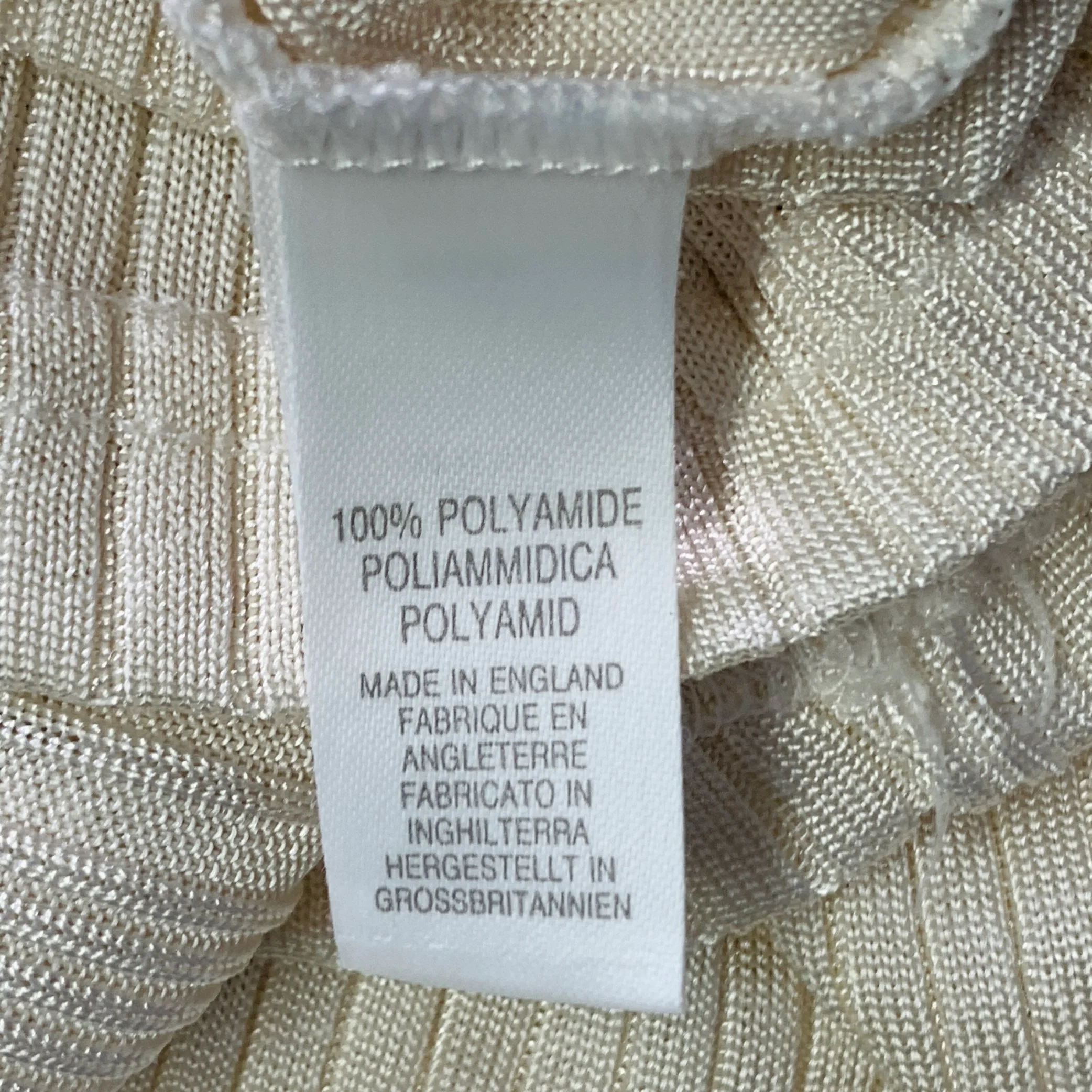 PS by PAUL SMITH Size L Cream Rib Knit Polyamide Crew Neck T-shirt - Image 9