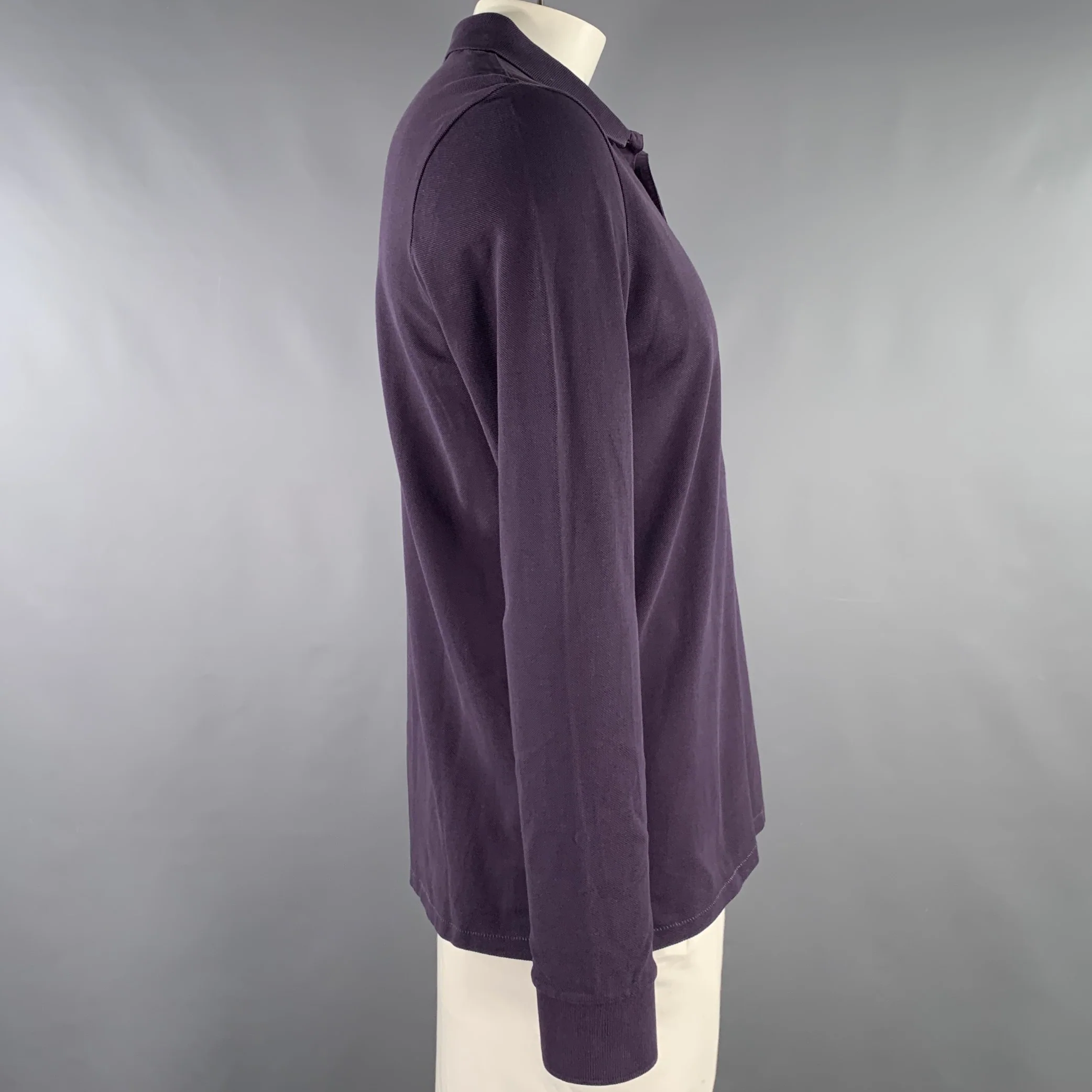 PS by PAUL SMITH Size L Purple Cotton Pique Half Placket Polo - Image 3