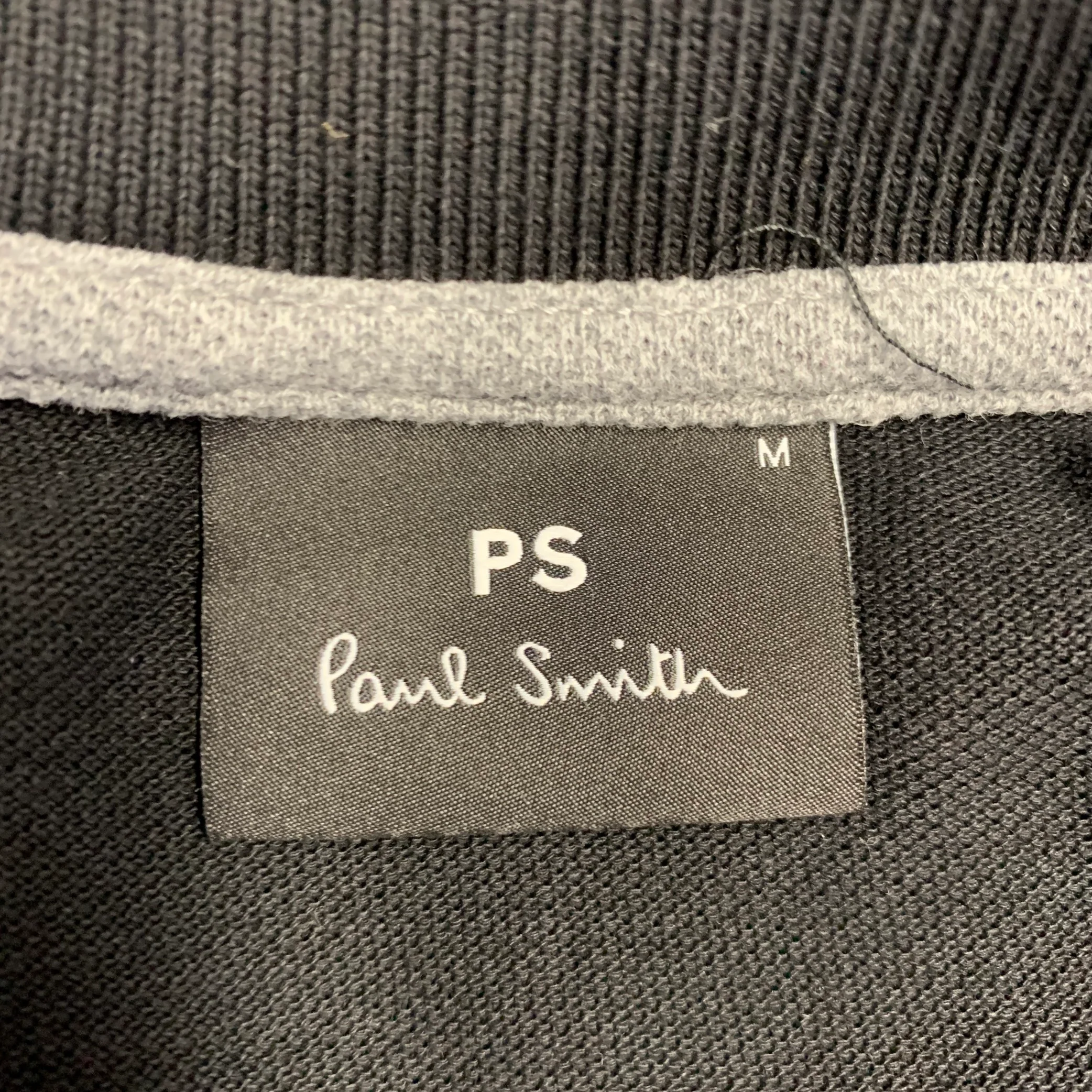 PS by PAUL SMITH Size M Black Patch Organic Cotton Half Placket Polo - Image 6