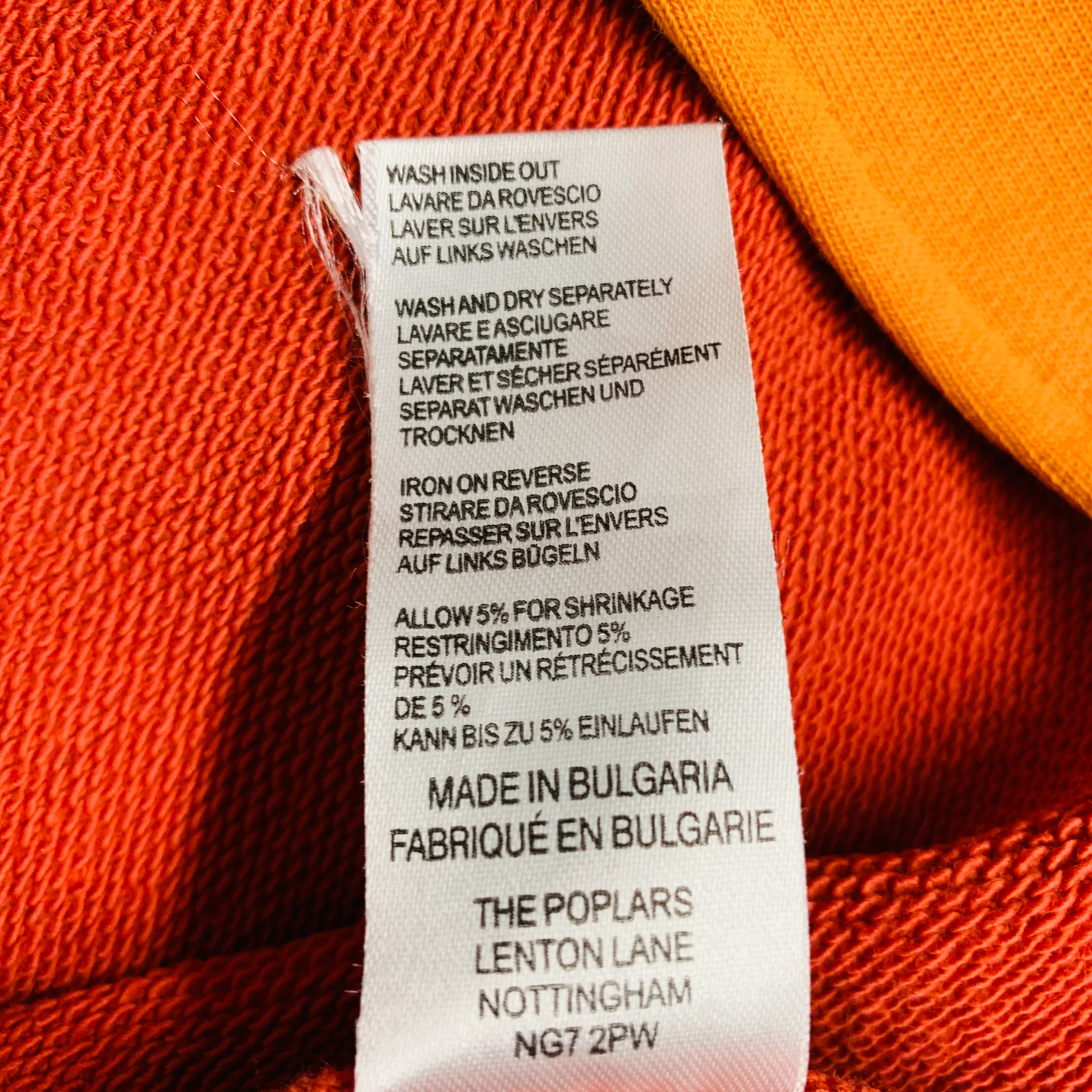 PS by PAUL SMITH Size M Orange Cotton Zip Up Sweatshirt - Image 7