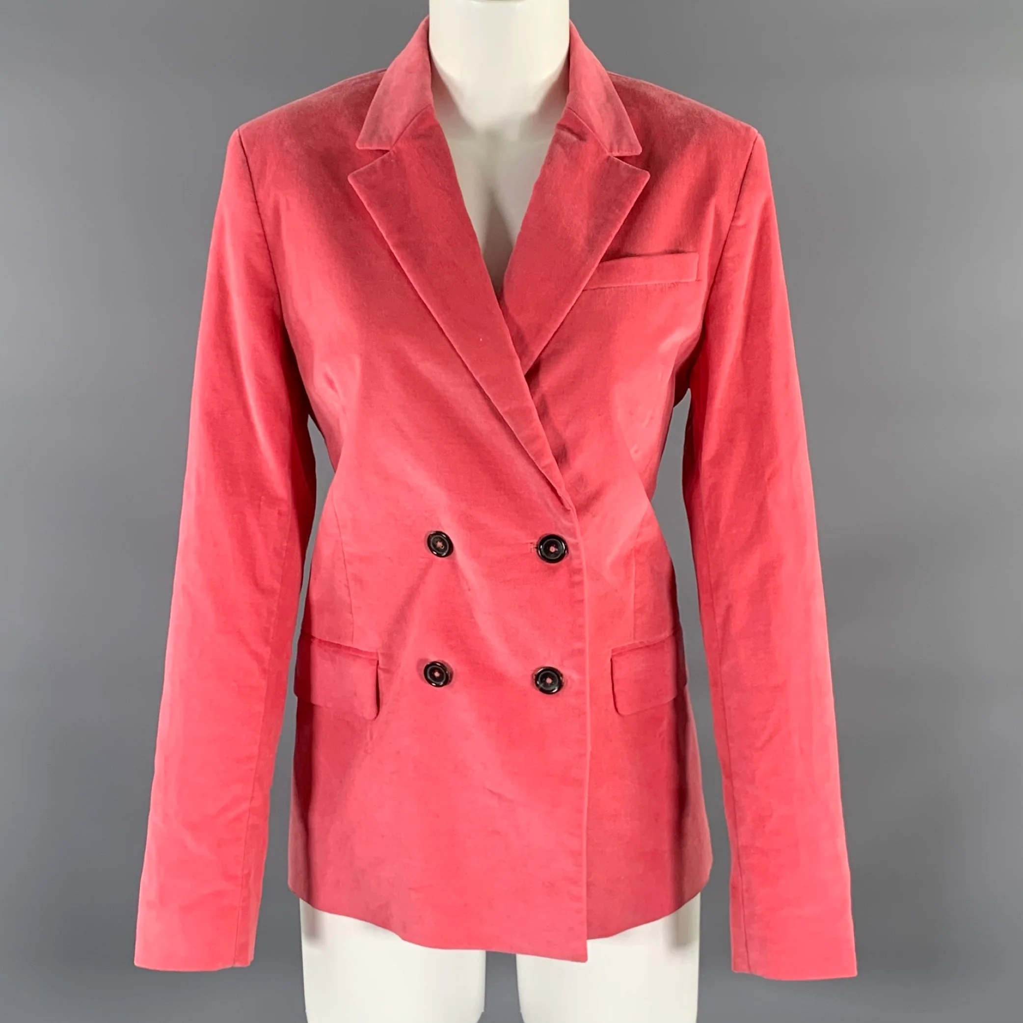 PS by PAUL SMITH Size M Pink Cotton / Elastane Velvet Jacket