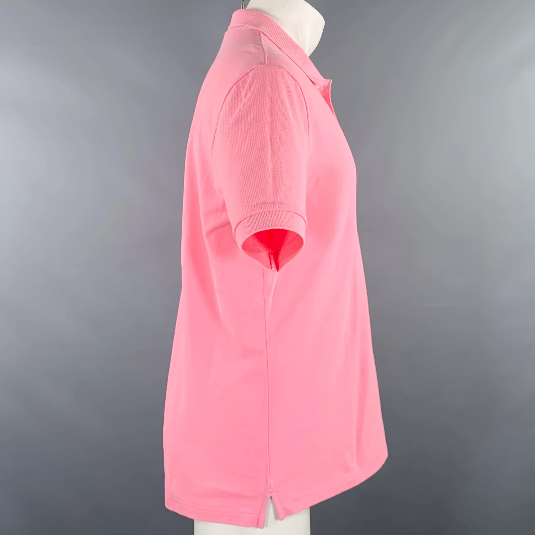 PS by PAUL SMITH Size M Pink Patch Organic Cotton Half Placket Polo - Image 3