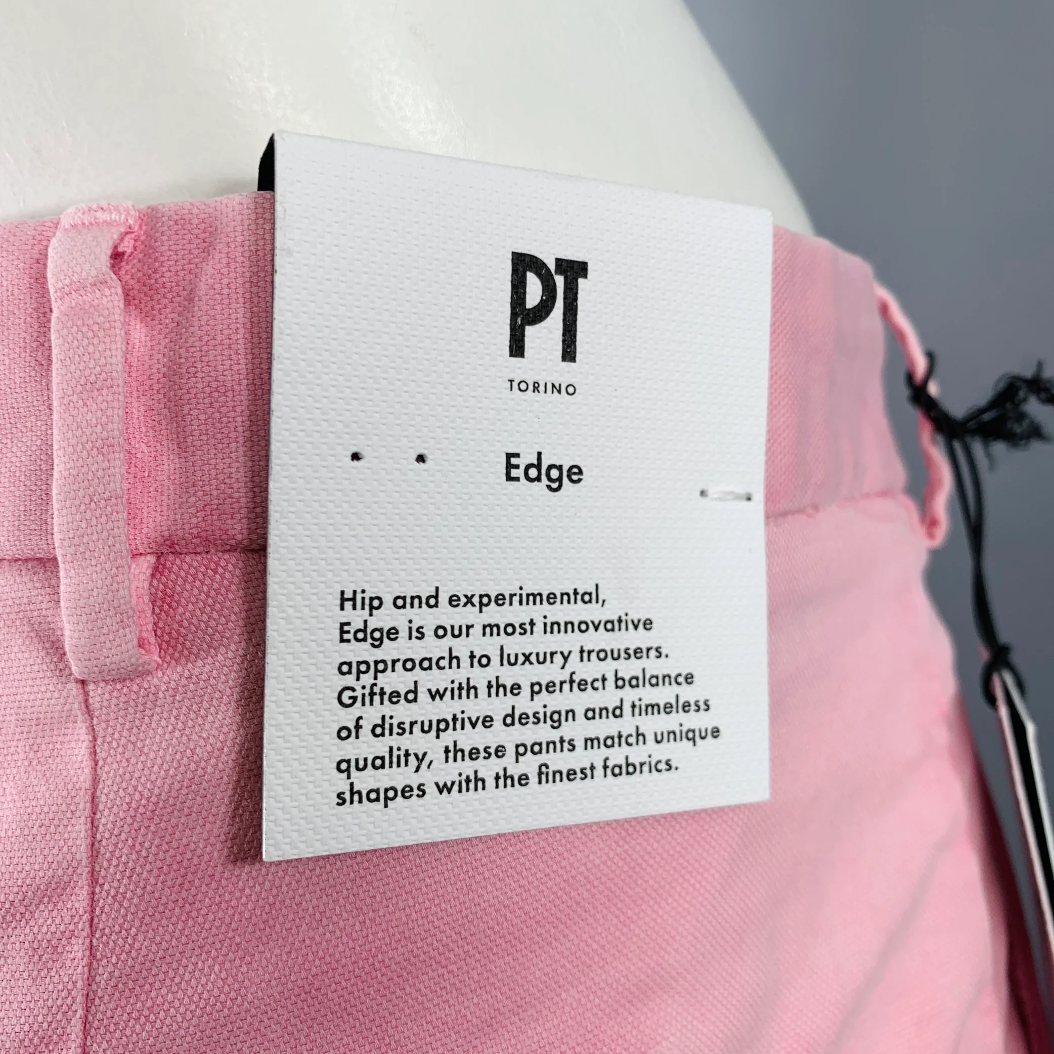PT TORINO Size 34 Pink Cotton Blend Zip Fly Dress Pants - Image 3