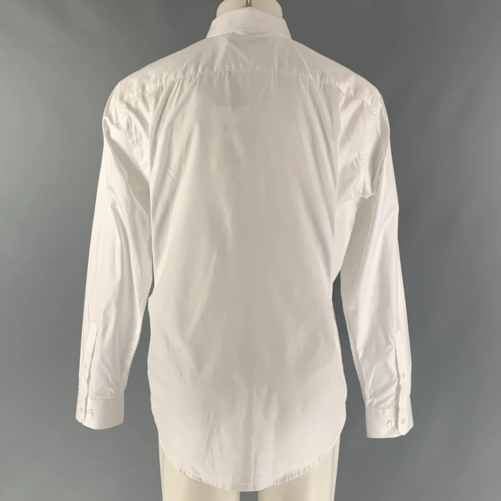 R.M. WILLIAMS Size M White Cotton Button Down Long Sleeve Shirt - Image 3