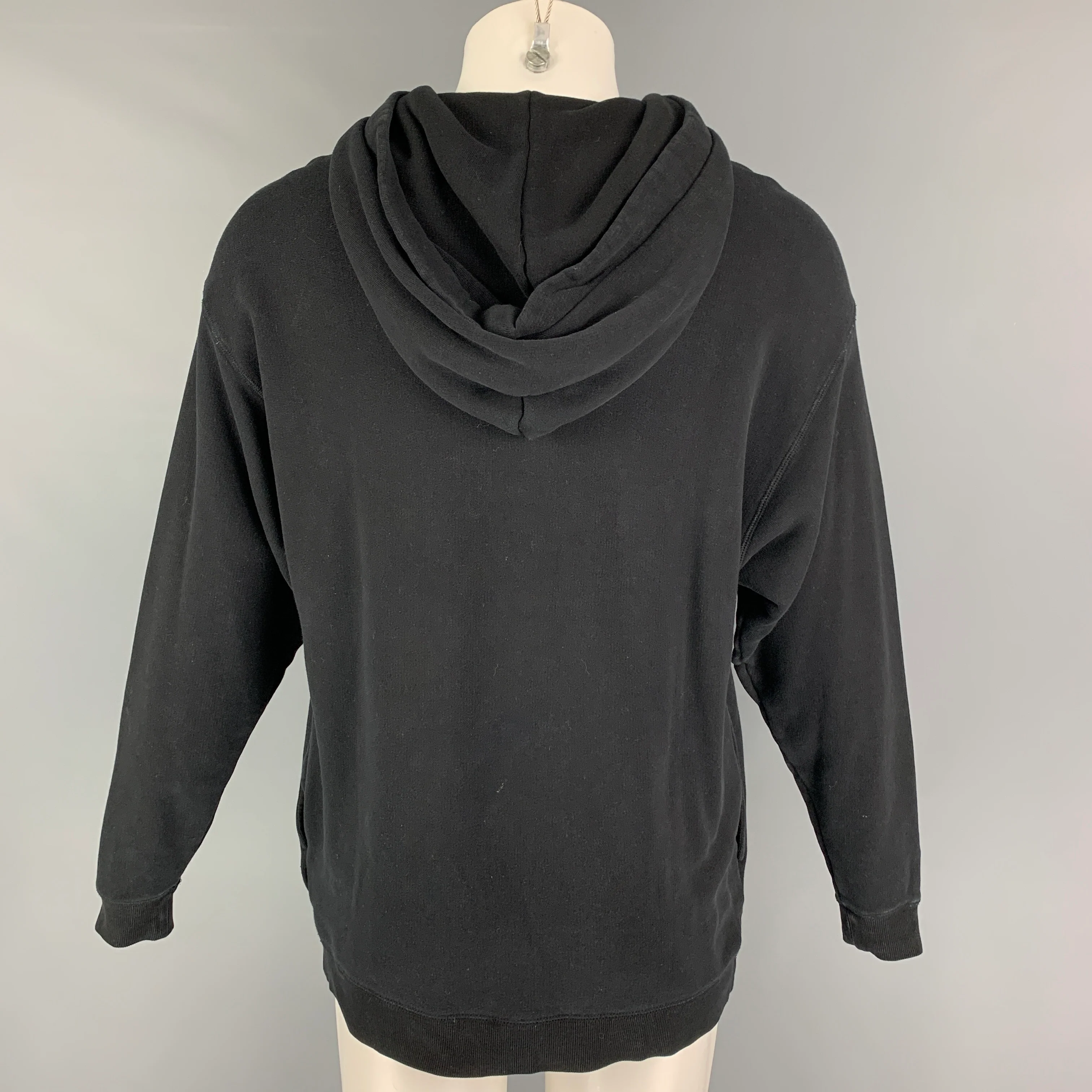 R13 Size S Black Pink Graphic Cotton Lyocell Oversized Sweatshirt - Image 3