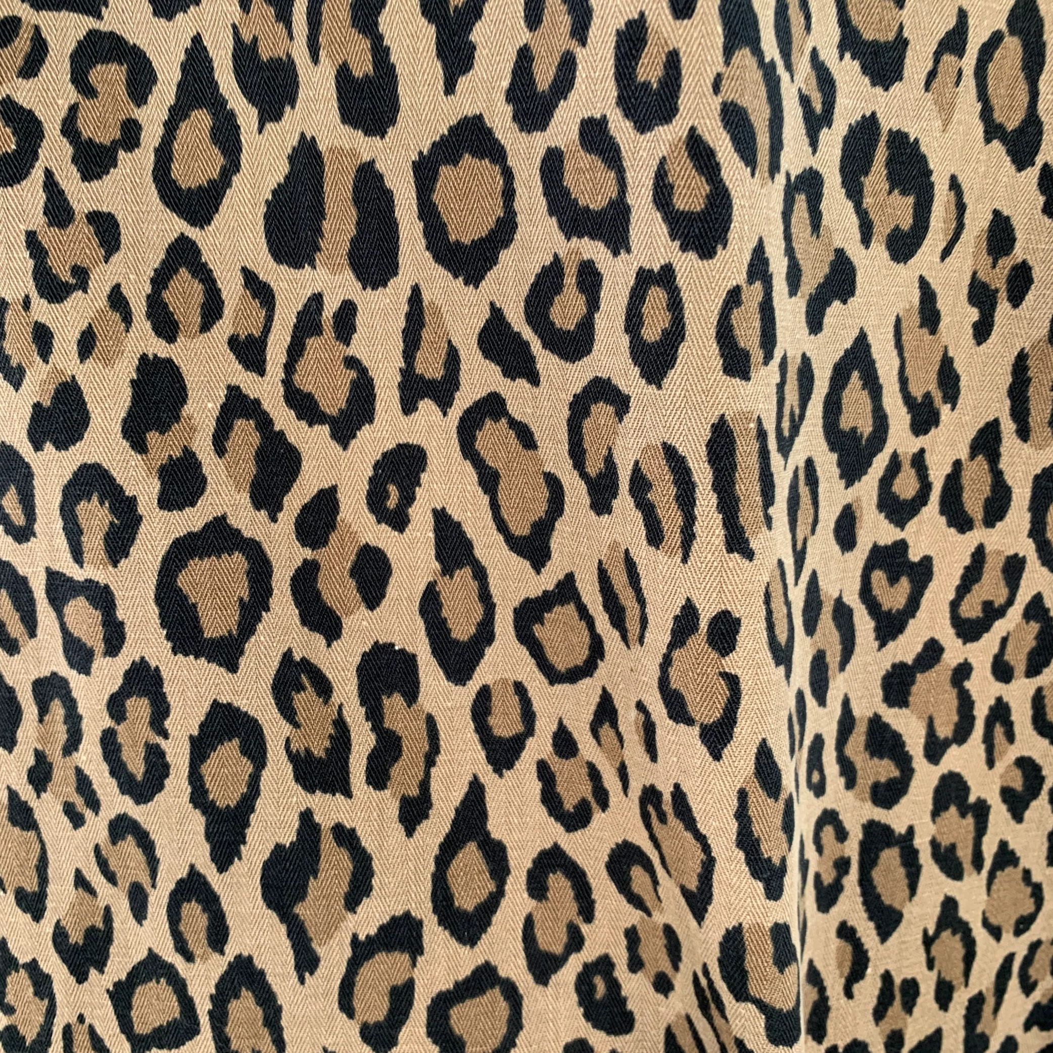 R13 Size S Tan Black Animal Print Oversized Hooded Parka Coat - Image 5