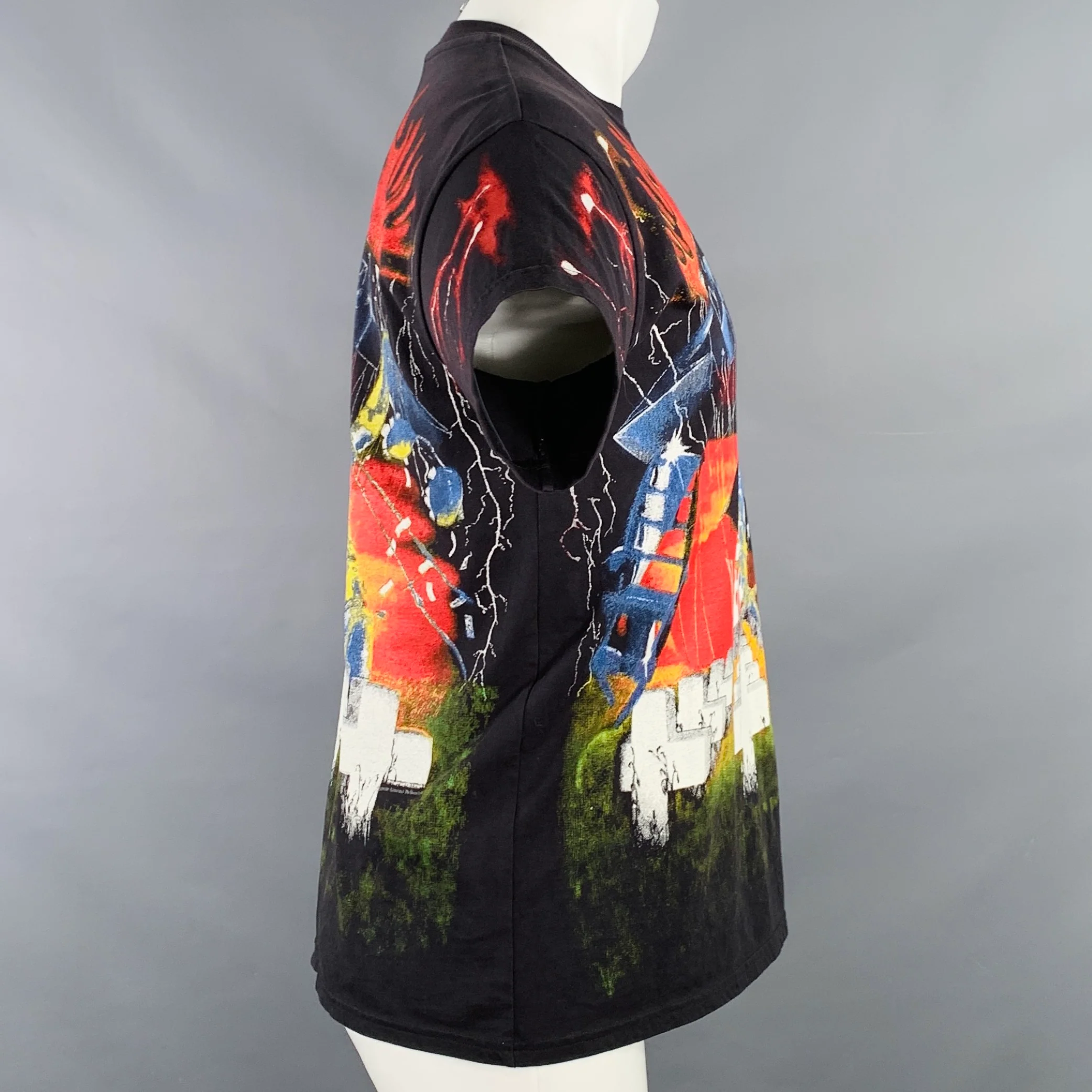 R13 Size XS Metallica Black Multi Color Rock Concert Cotton Crew Neck T-shirt - Image 3