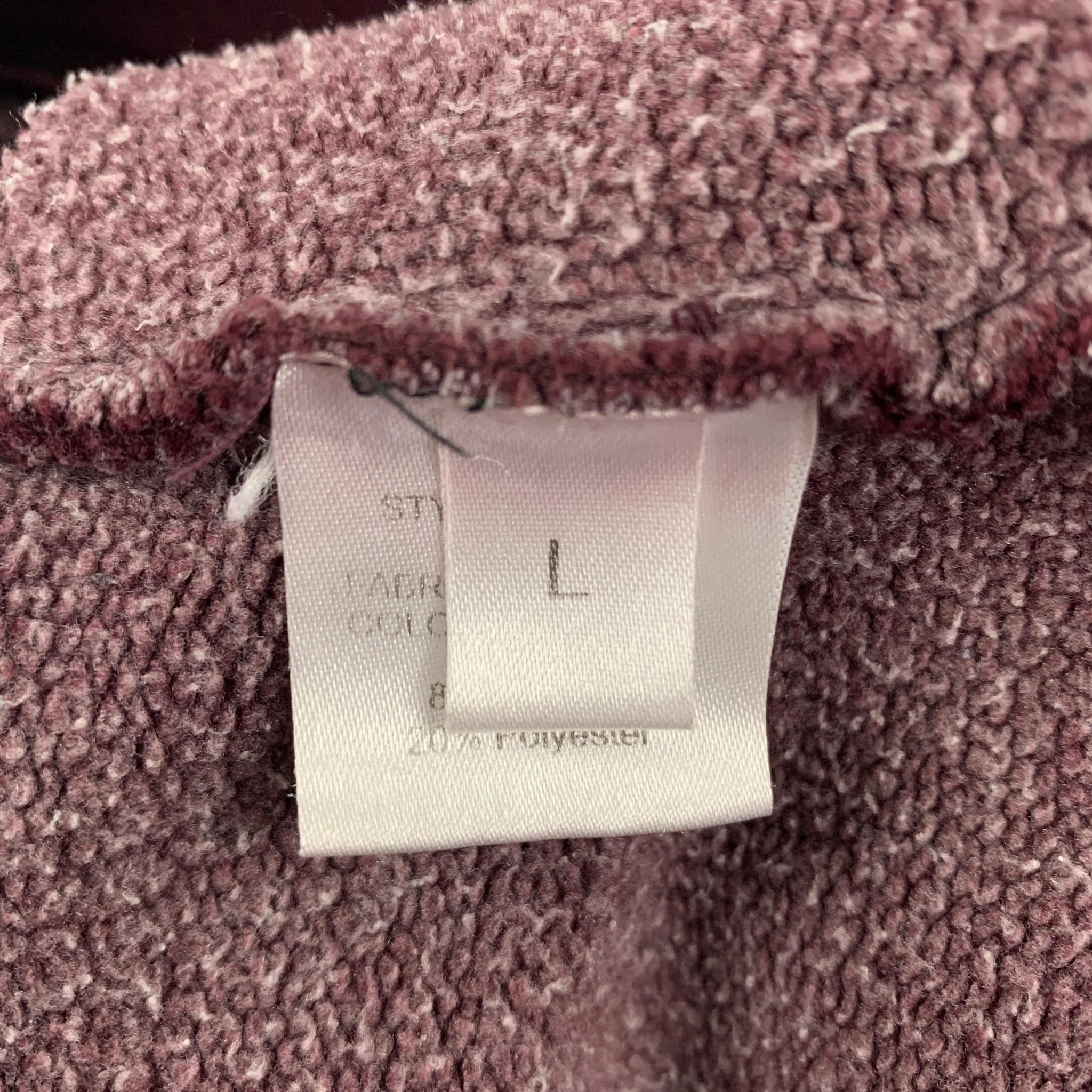 RAF SIMONS AW 12 Size L Green Burgundy Ombre Cotton Polyester Crew-Neck Pullover - Image 4