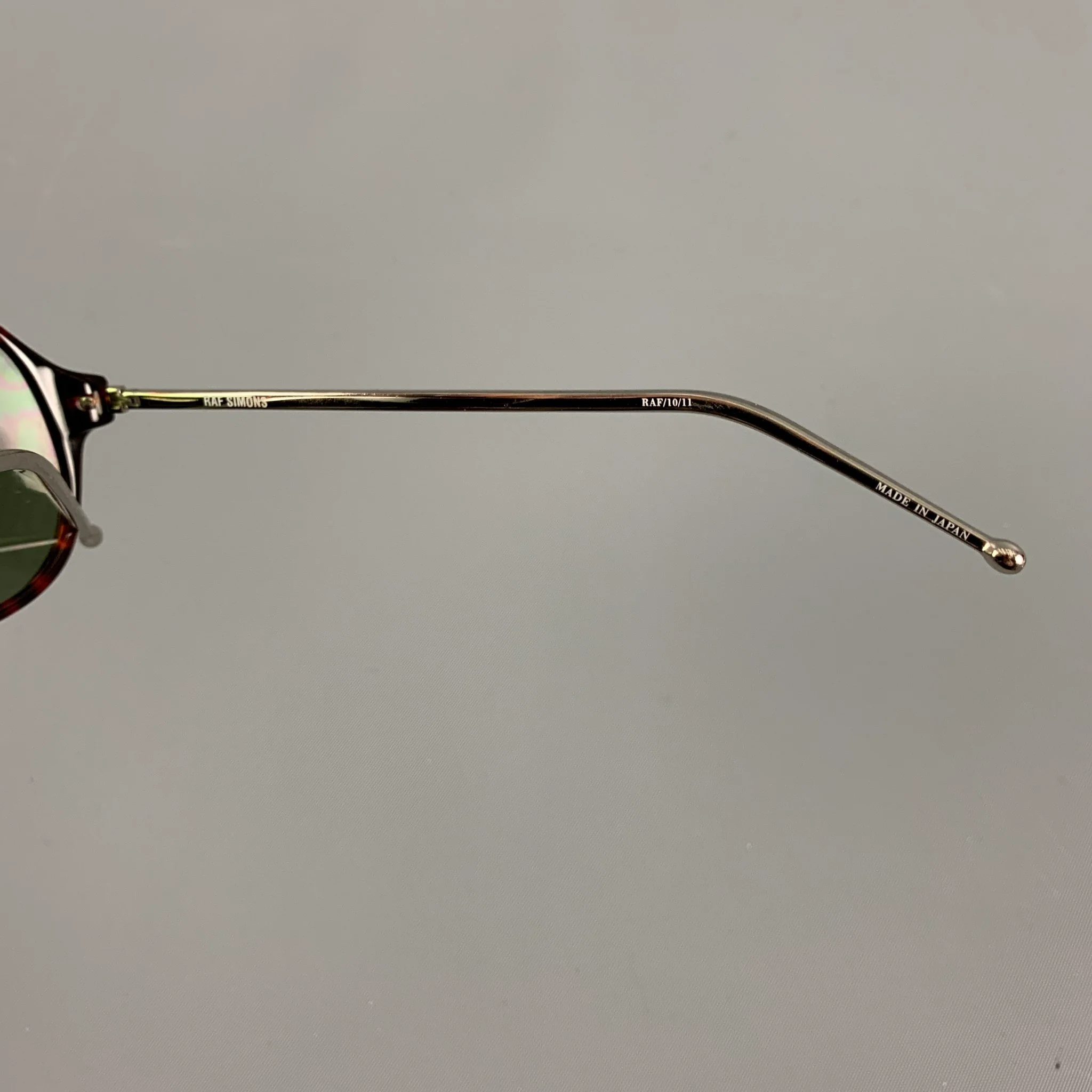 RAF SIMONS Brown Tortoiseshell Acetate Metal Sunglasses - Image 5