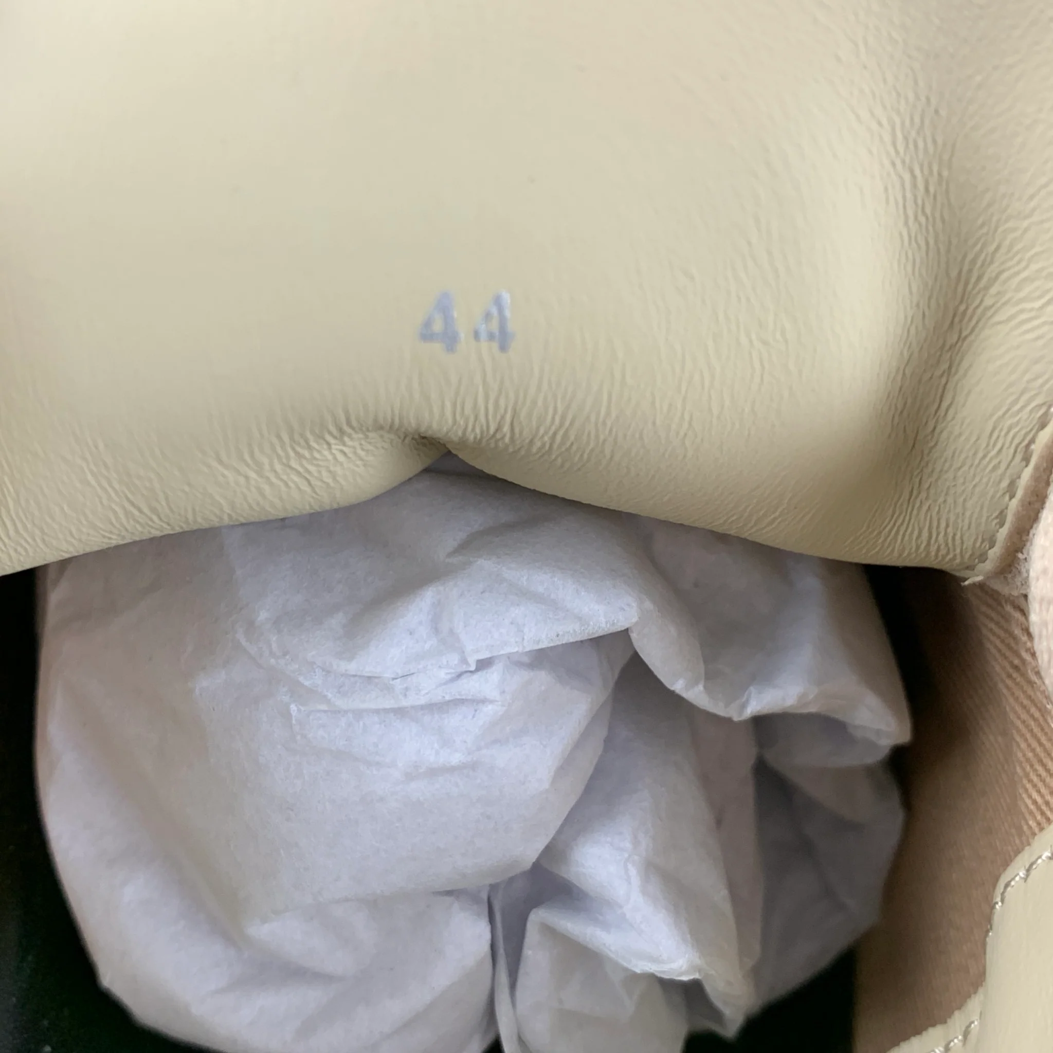 RAF SIMONS Size 11 Beige Leather Low Top Sneakers - Image 7