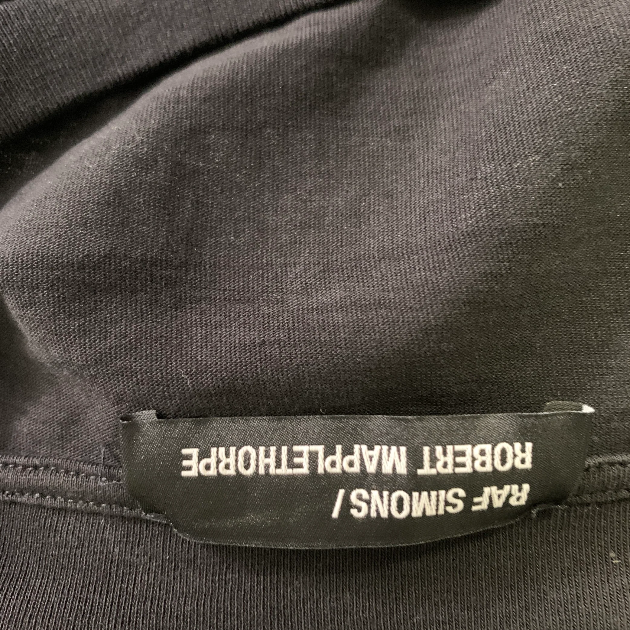 RAF SIMONS Size XL Black White Graphic Cotton Oversized Tshirt - Image 5