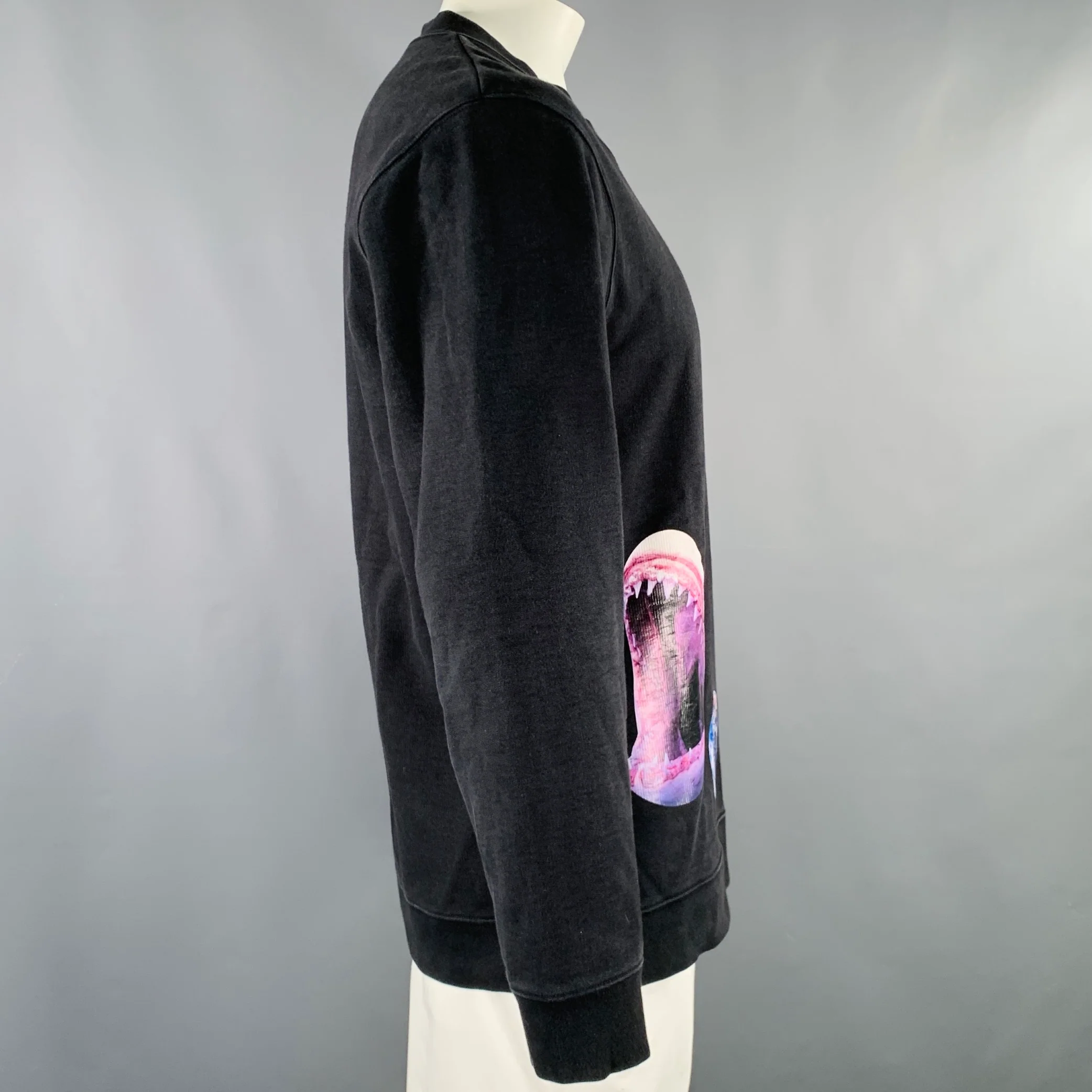 RAF SIMONS Size XXL Black Patches Cotton Crew Neck Sweatshirt - Image 5