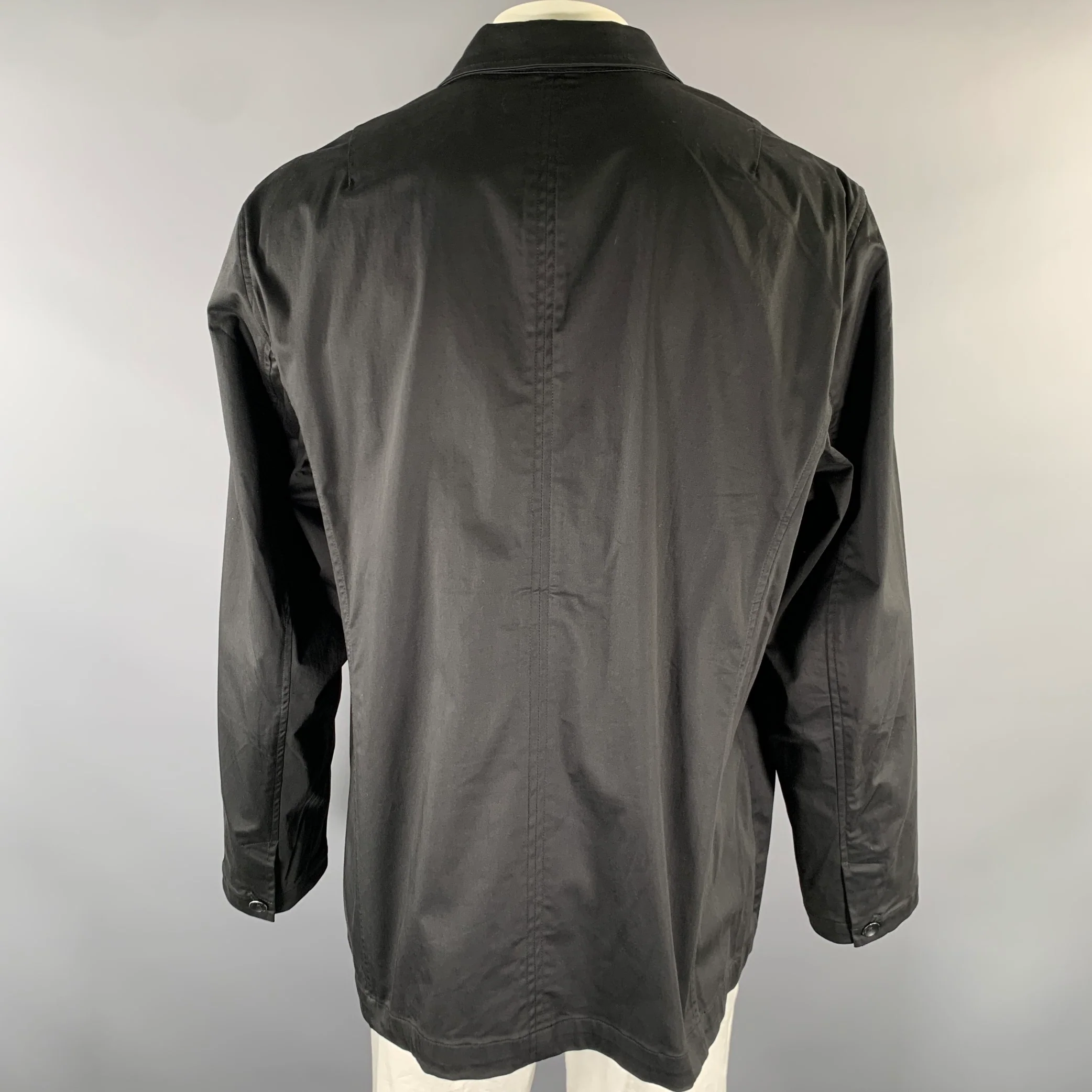 RAG & BONE Chest Size XXL Black Cotton Blend Chore Coat - Image 3