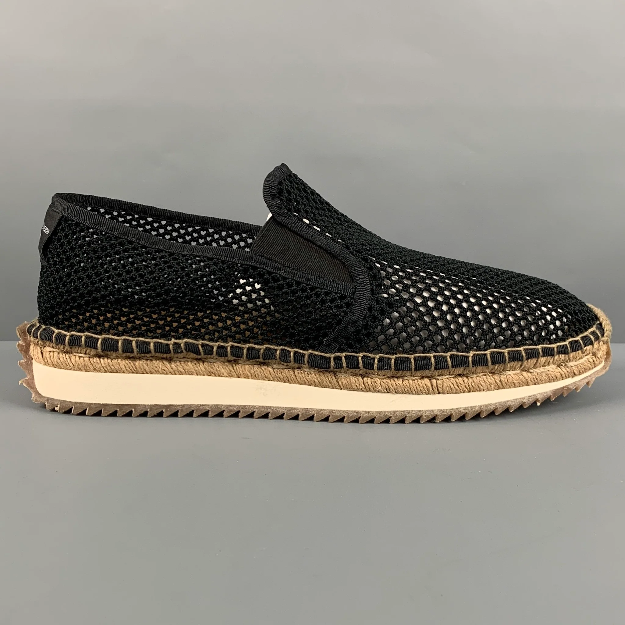 RAG & BONE Size 11.5 Black Mesh Espadrille Loafers - Image 2