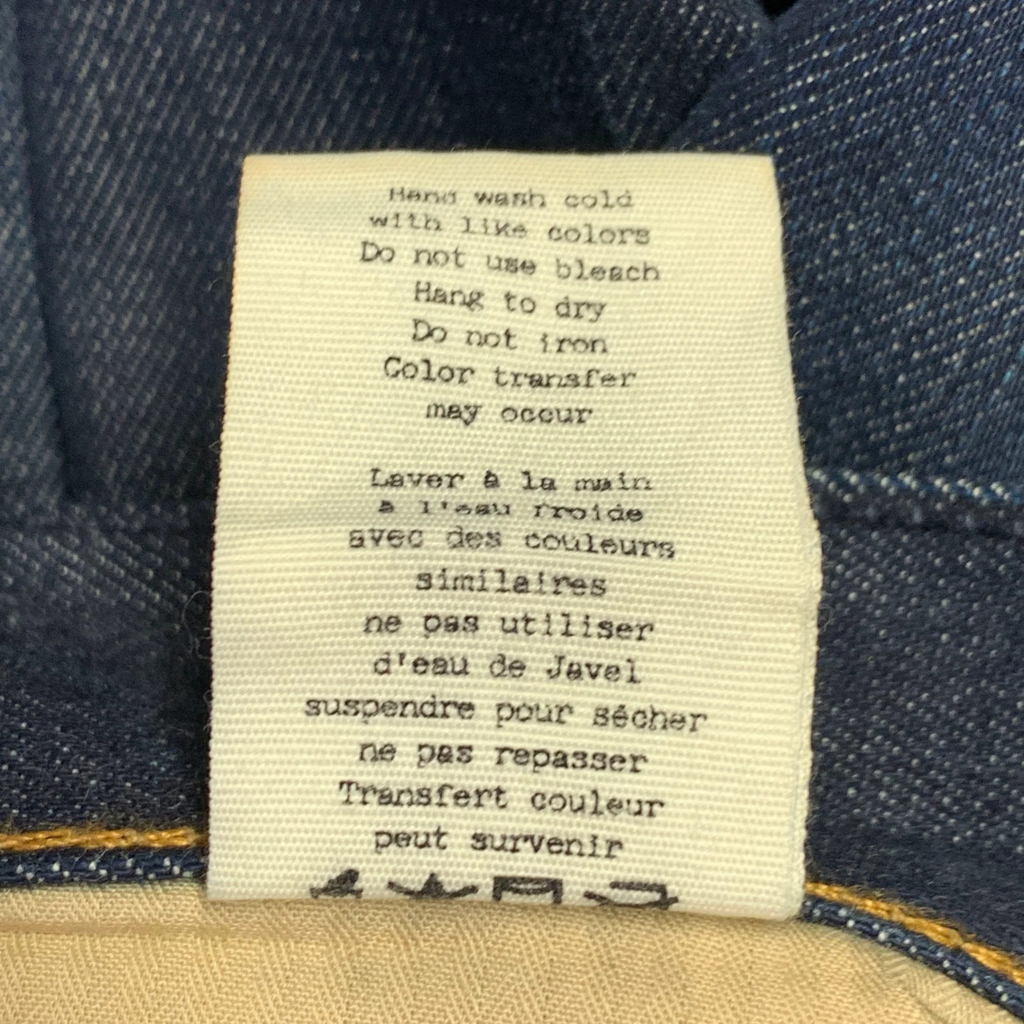 RAG & BONE Size 30 Navy Contrast Stitch Cotton Straight Selvedge Jeans - Image 9
