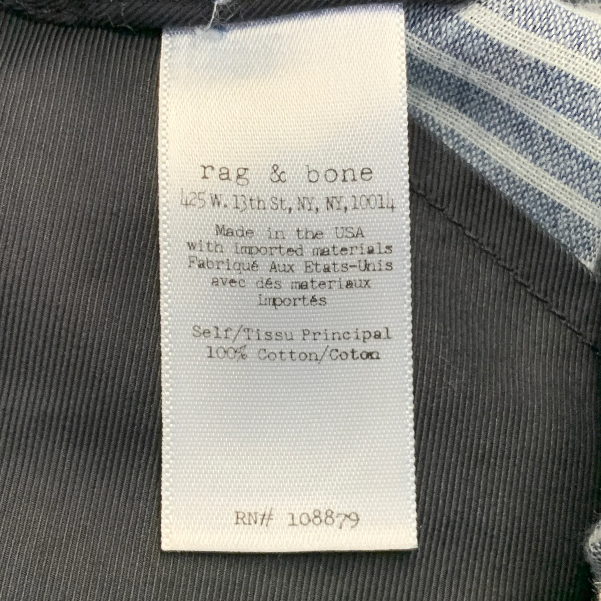 RAG & BONE Size 33 Navy Cotton Flat Front Button Fly Shorts - Image 7