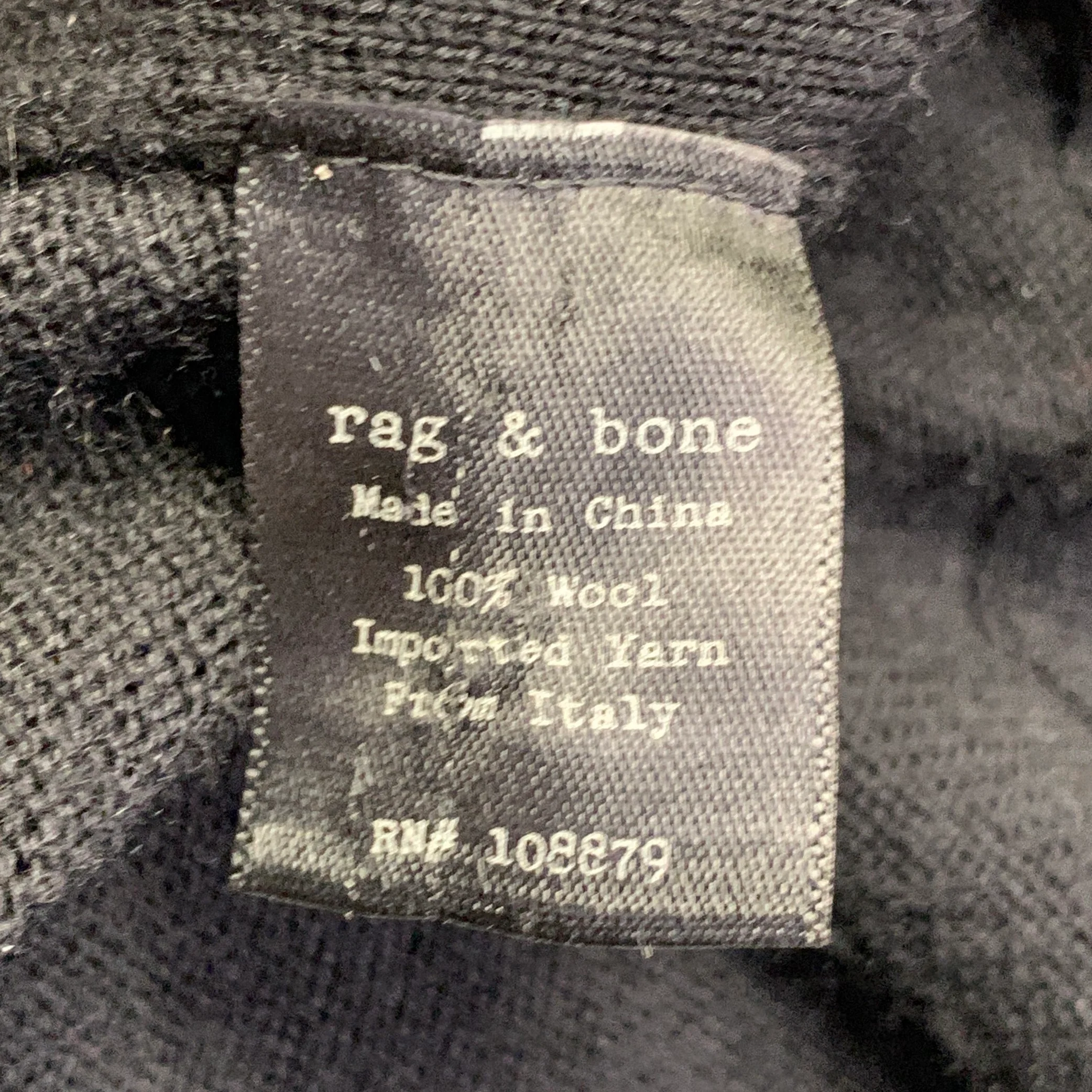 RAG & BONE Size L Grey Black Geometric Wool V-Neck Vest - Image 8