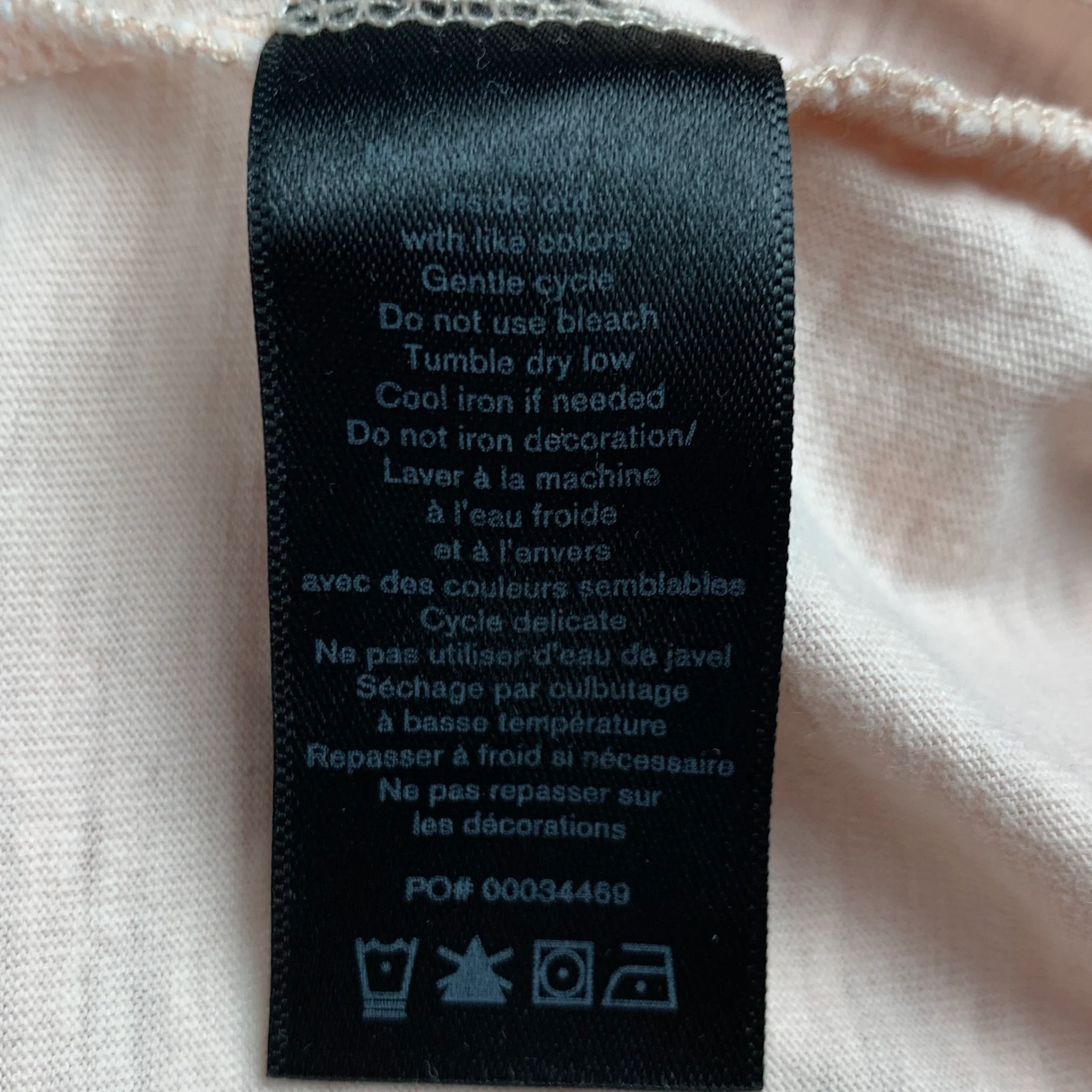 RAG & BONE Size L Pink Graphic Cotton Crew-Neck T-shirt - Image 9