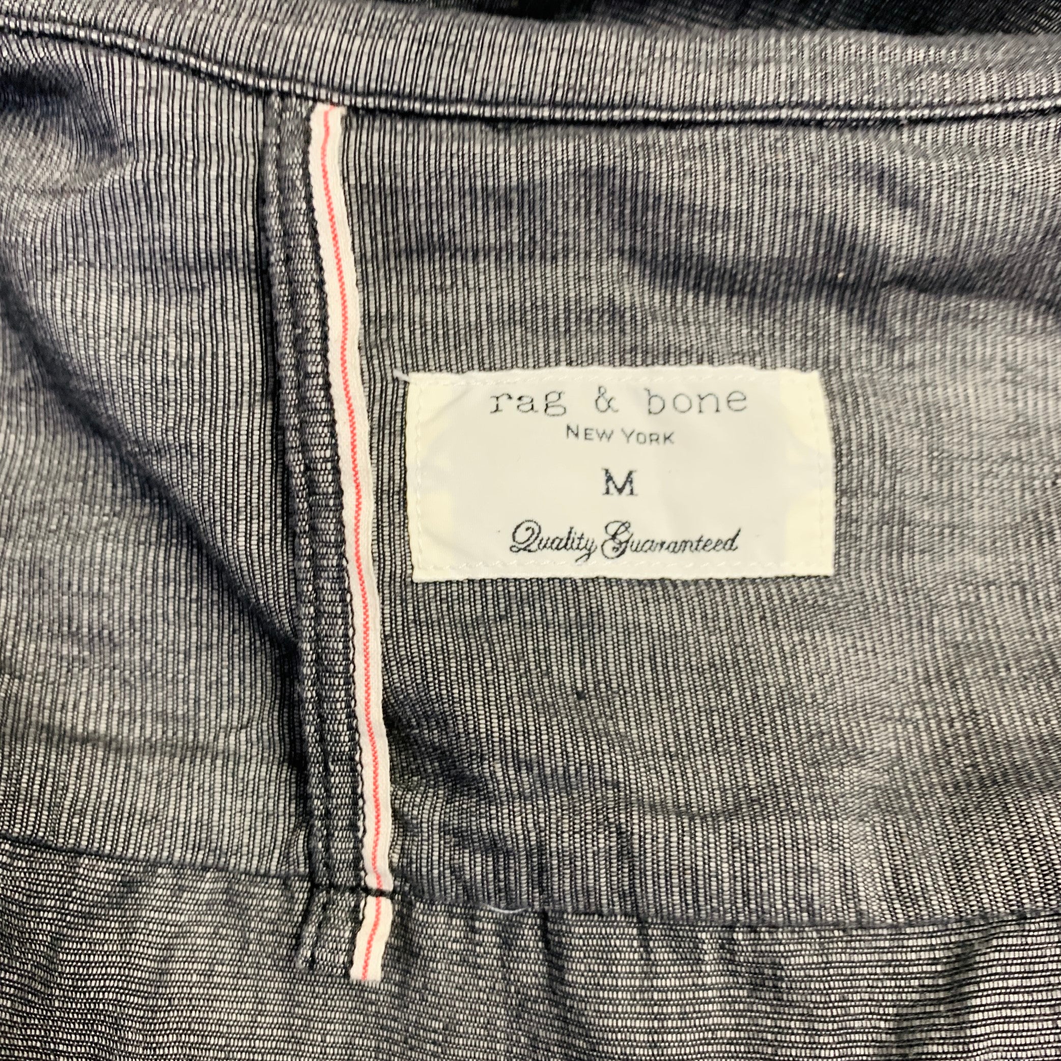 RAG & BONE Size M Grey Wrinkled Cotton Two Pockets Long Sleeve Shirt - Image 5