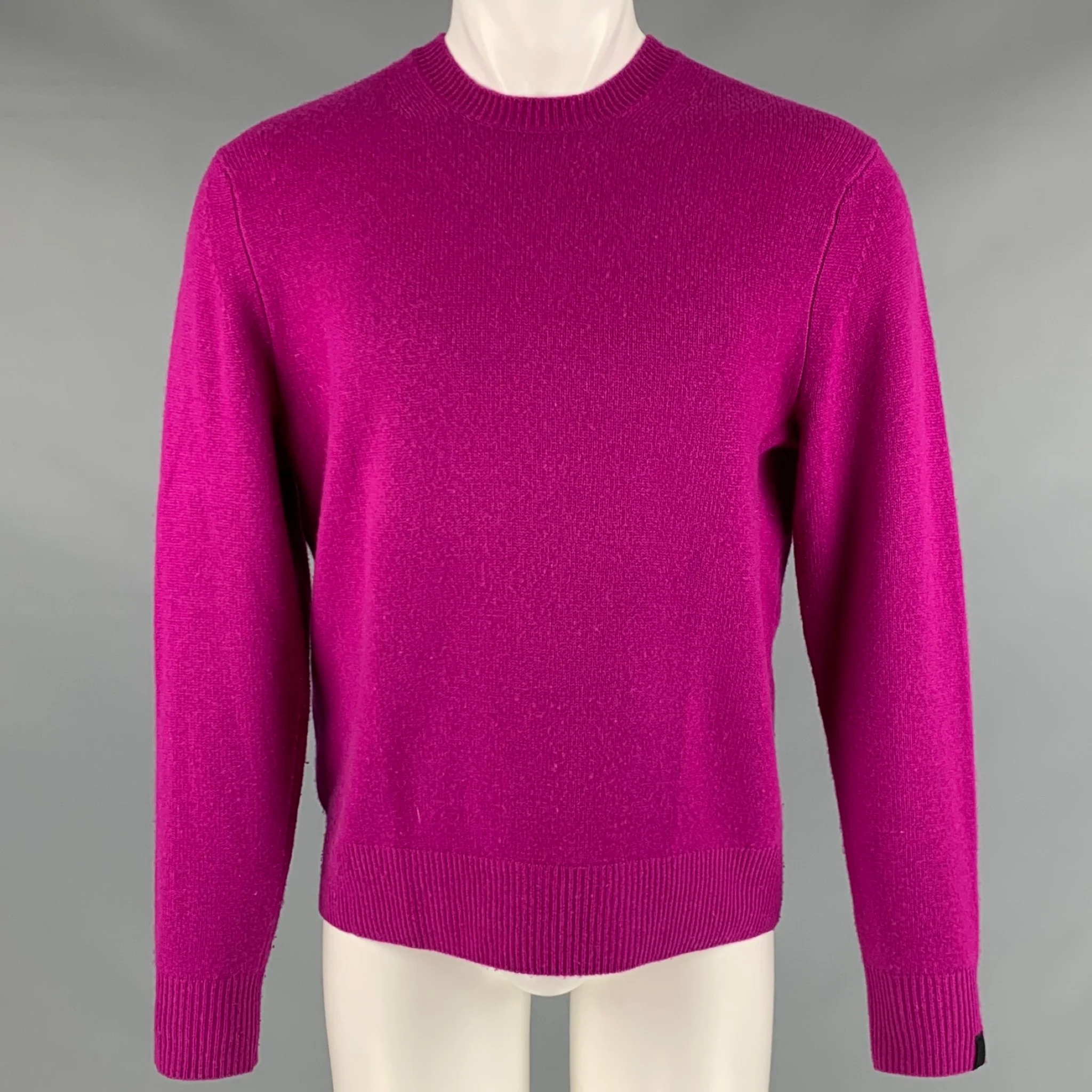 RAG & BONE Size M Pink Fuchsia Cashmere Crew-Neck Pullover