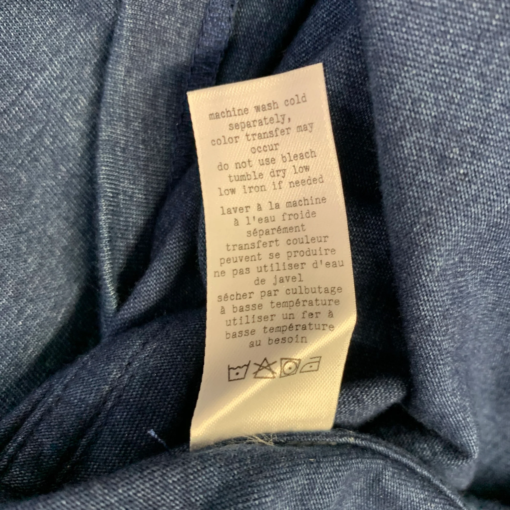 RAG & BONE Size S Blue Cotton Crew Neck T-shirt - Image 8