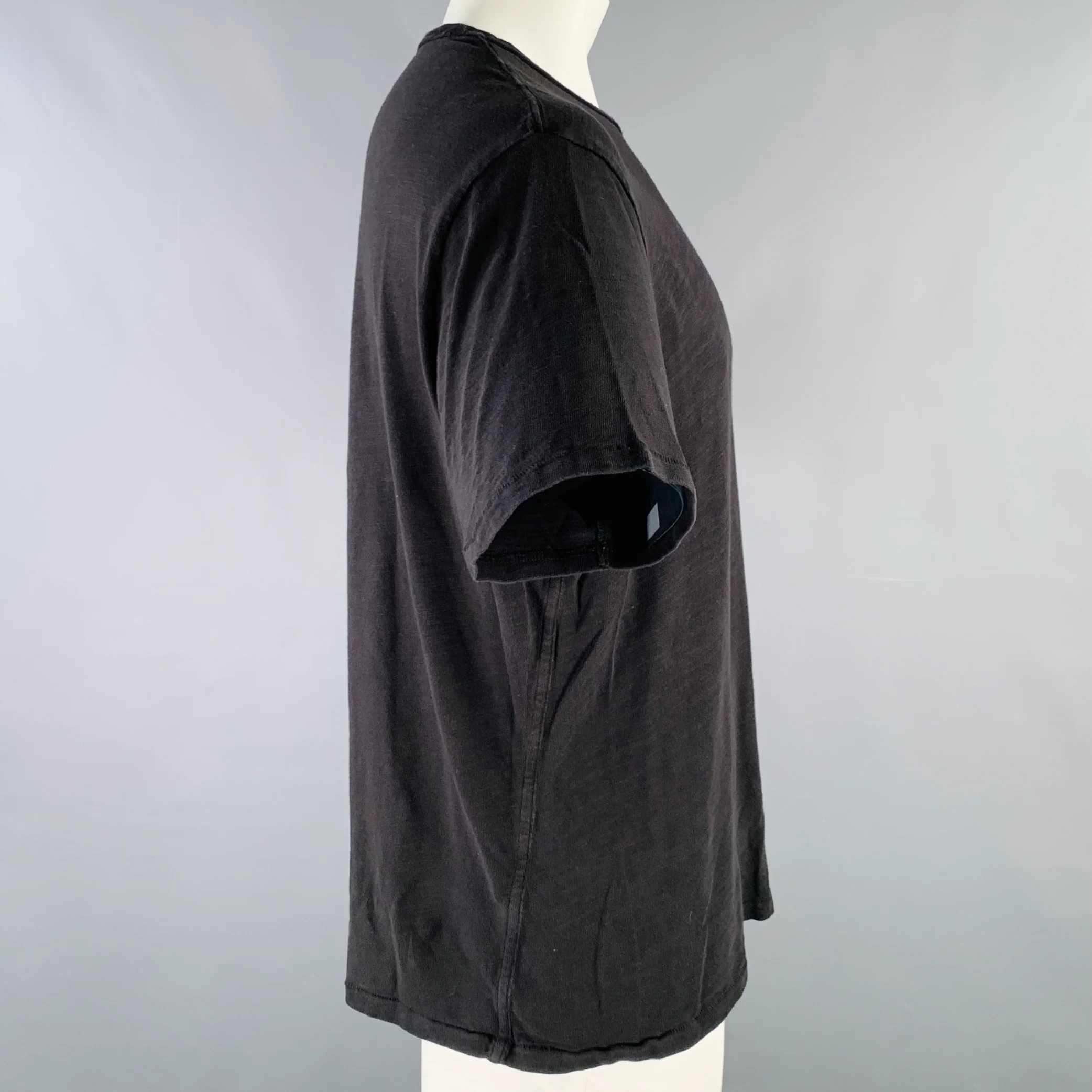 RAG & BONE Size XXL Black Cotton Crew Neck T-shirt - Image 2