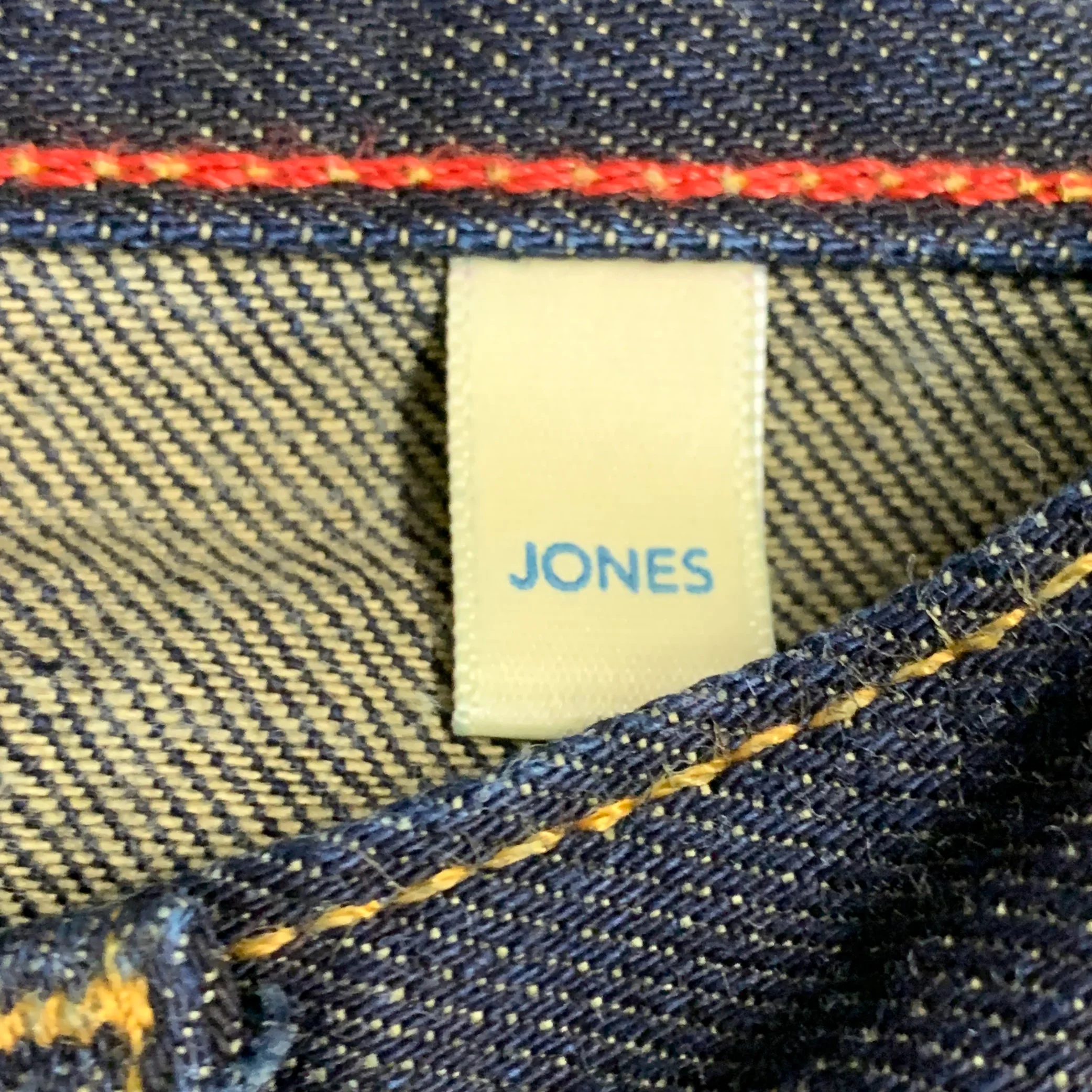 RALEIGH DENIM Size 34 Jones Indigo Twill Cotton Blend Straight Selvedge Jeans - Image 7