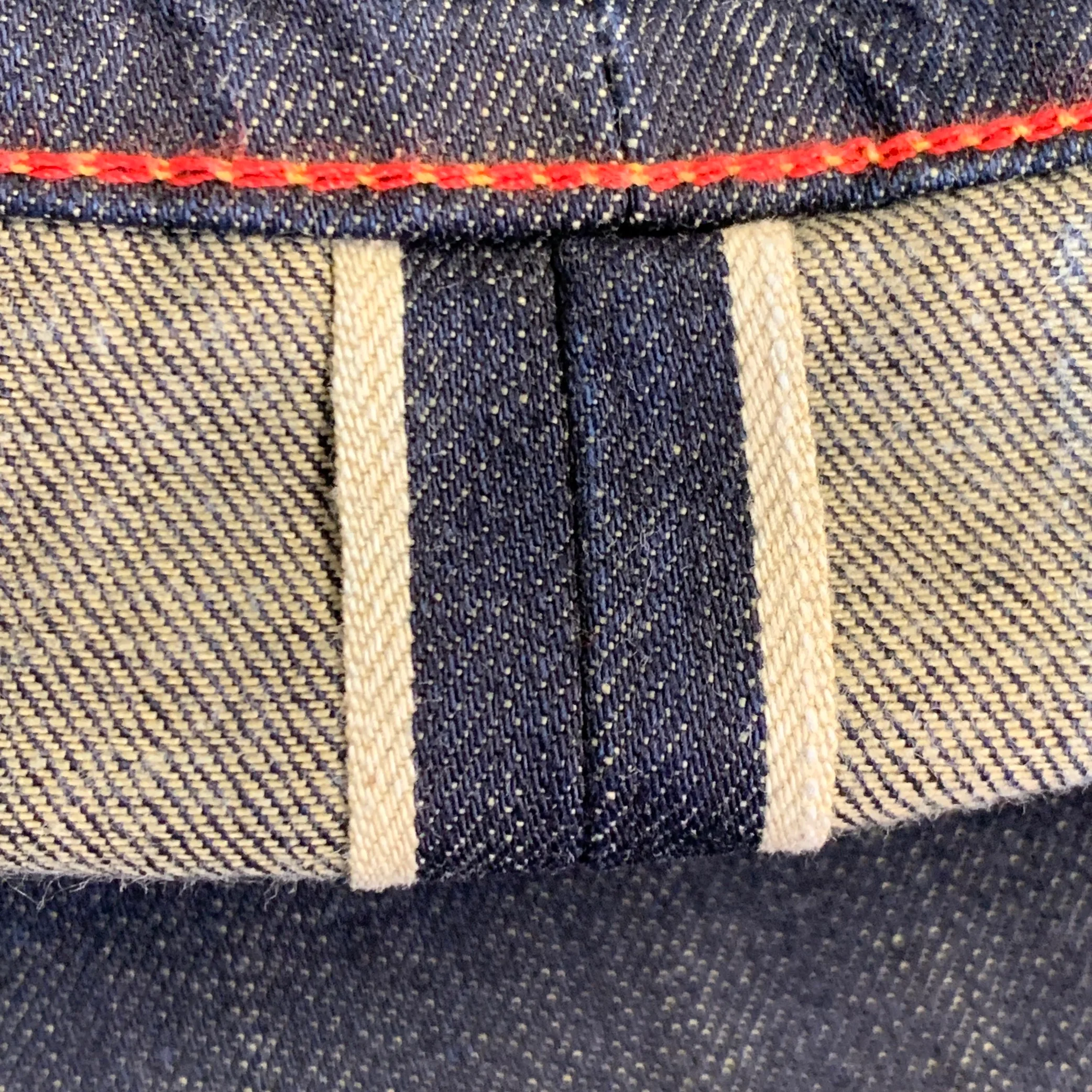 RALEIGH DENIM Size 34 Jones Indigo Twill Cotton Blend Straight Selvedge Jeans - Image 9