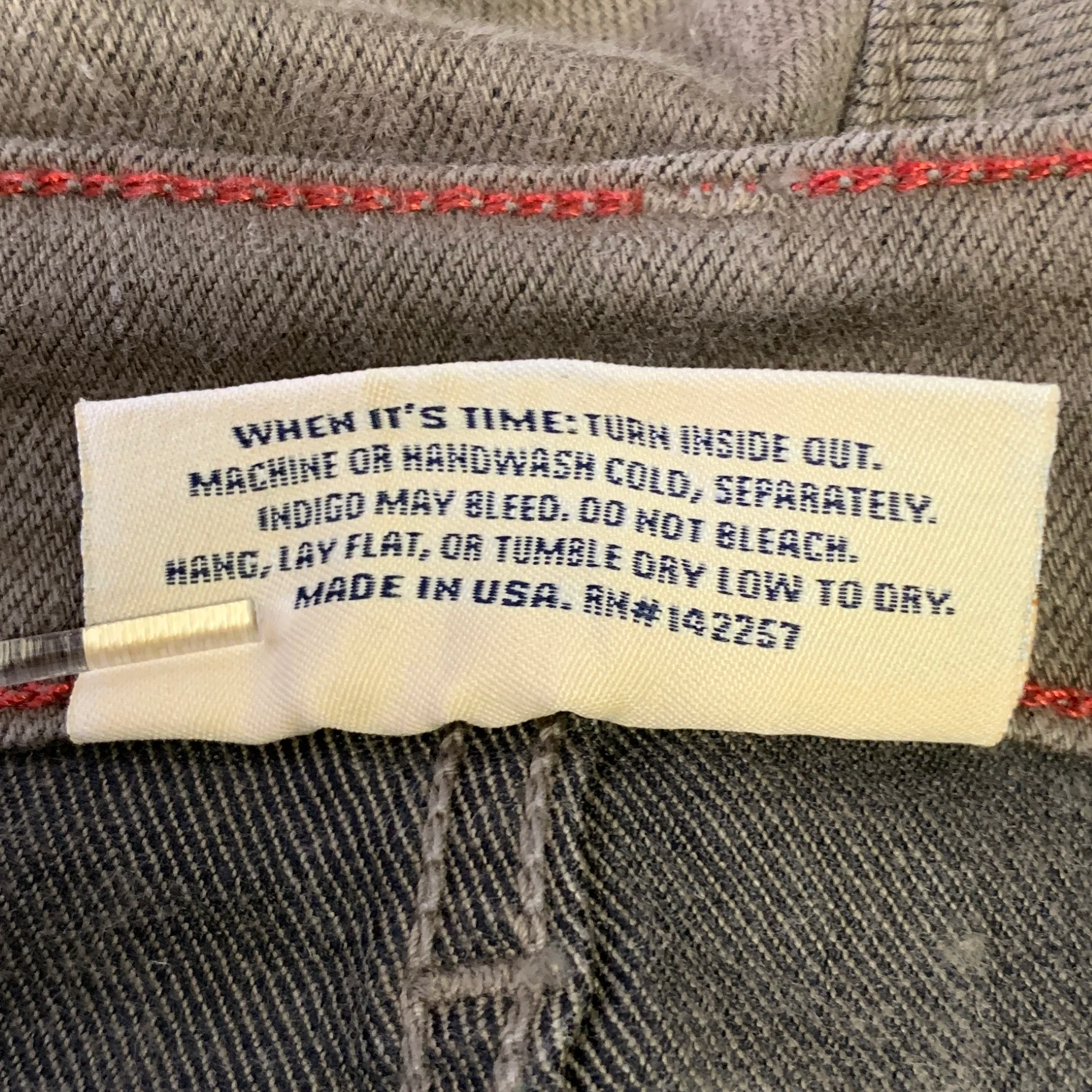 RALEIGH Size 34 Green Olive Cotton Blend Slim Fit Jeans - Image 4