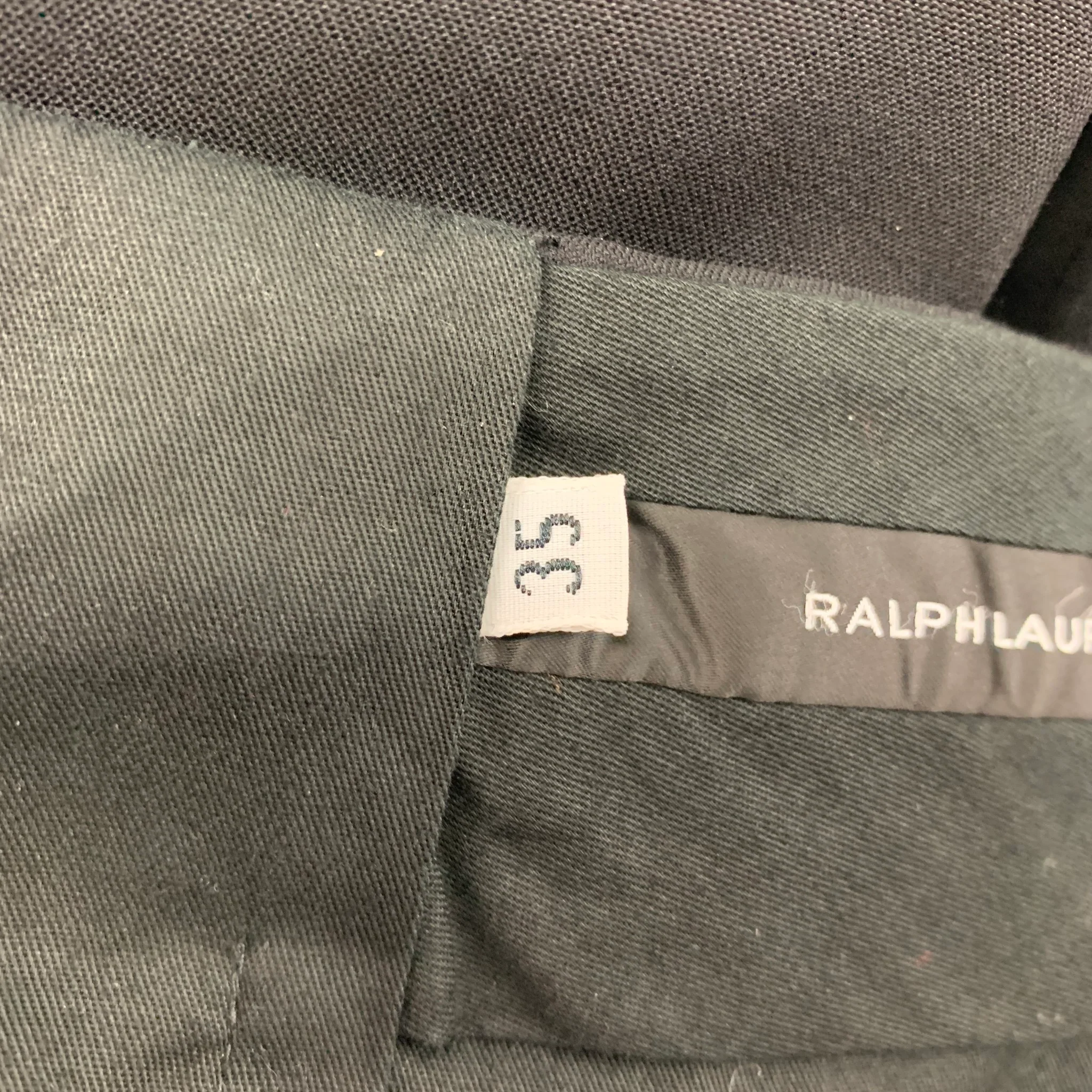 RALPH LAUREN Black Label Size 42 Regular Black Wool Peak Lapel Tuxedo Suit - Image 10
