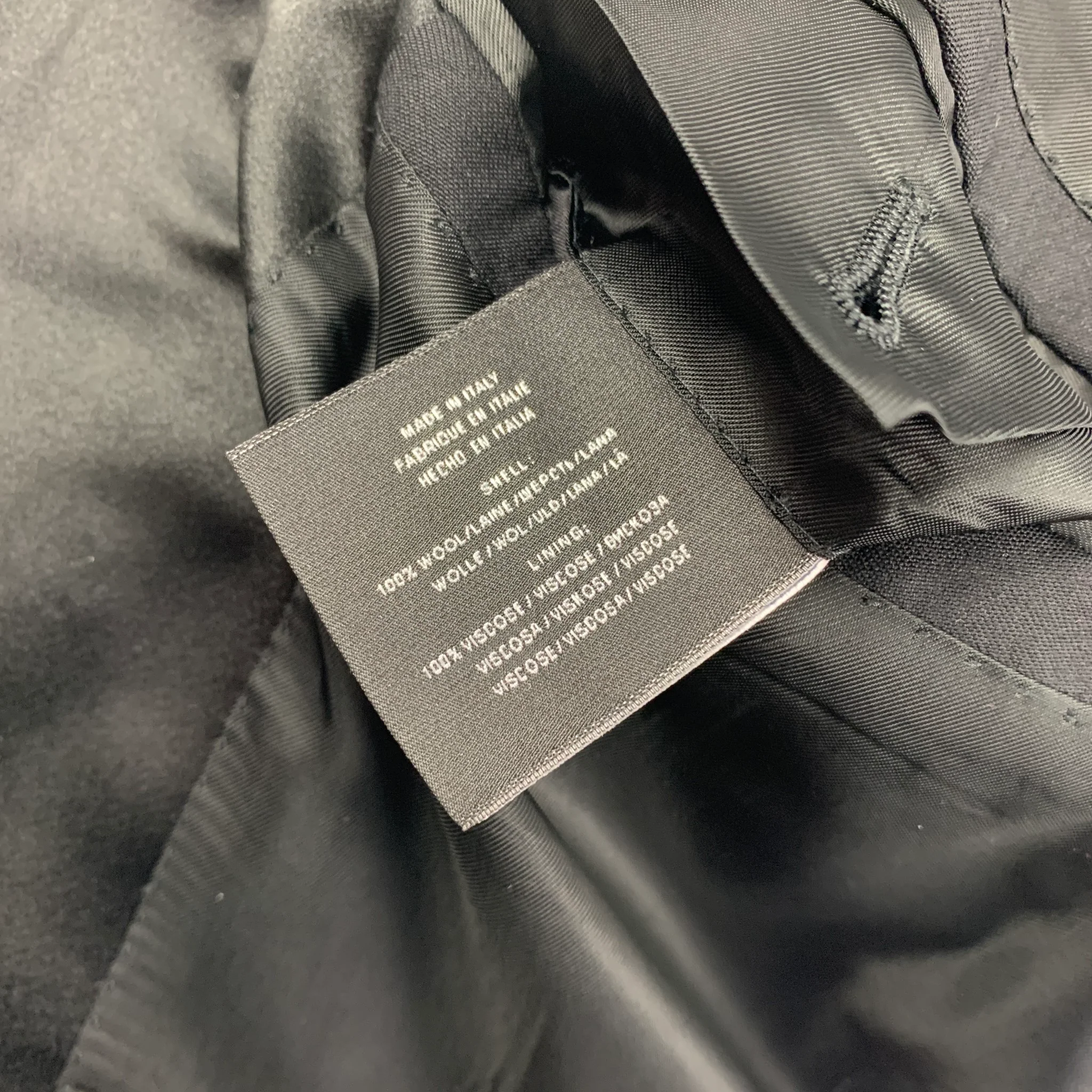 RALPH LAUREN Black Label Size 42 Regular Black Wool Peak Lapel Tuxedo Suit - Image 7