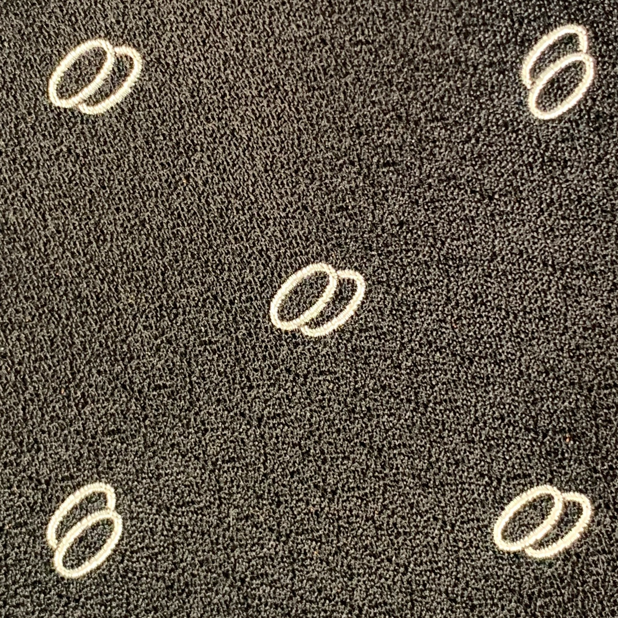 RALPH LAUREN Black White Circles Silk Tie - Image 2